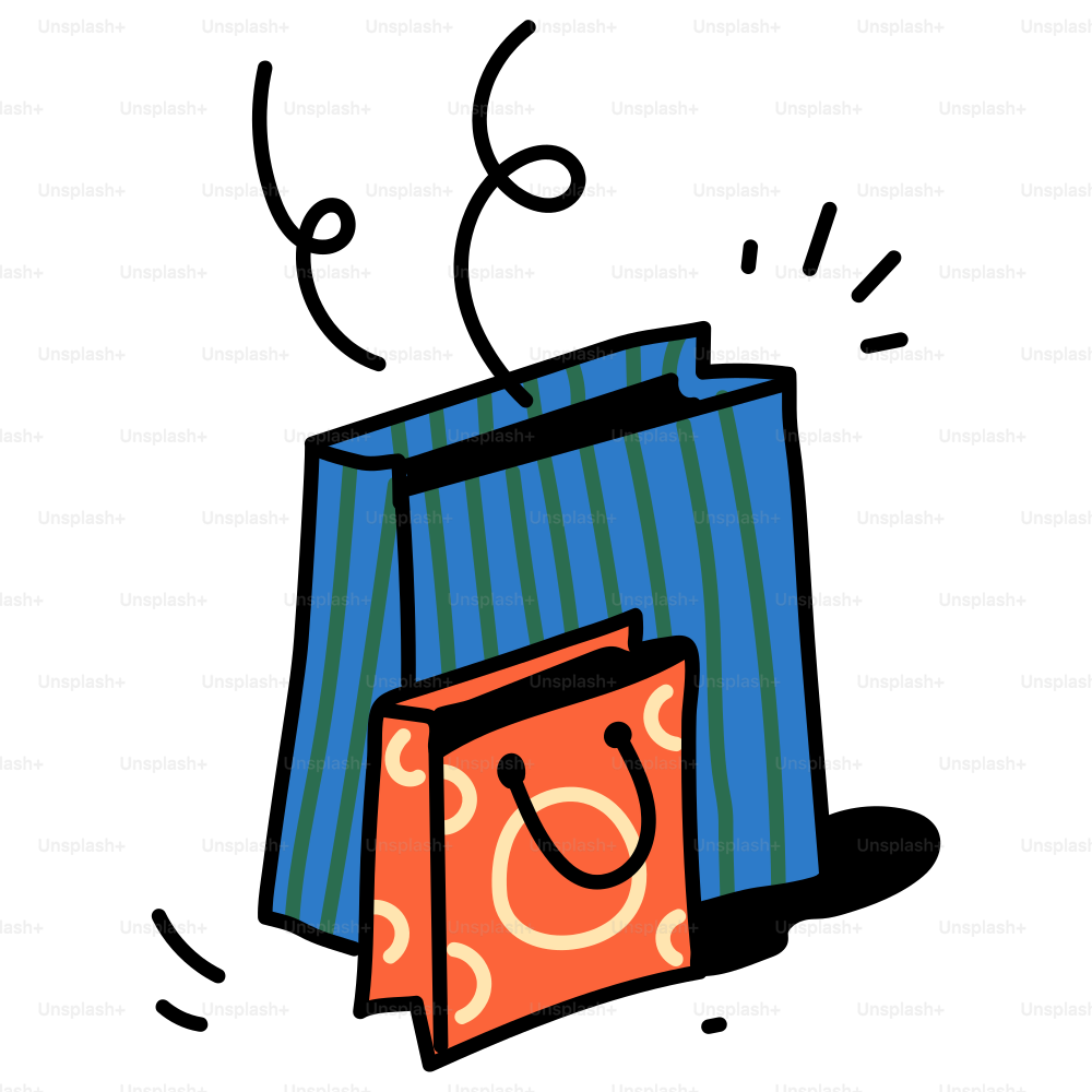 Las bolsas de la compra se muestran con un aire de celebración