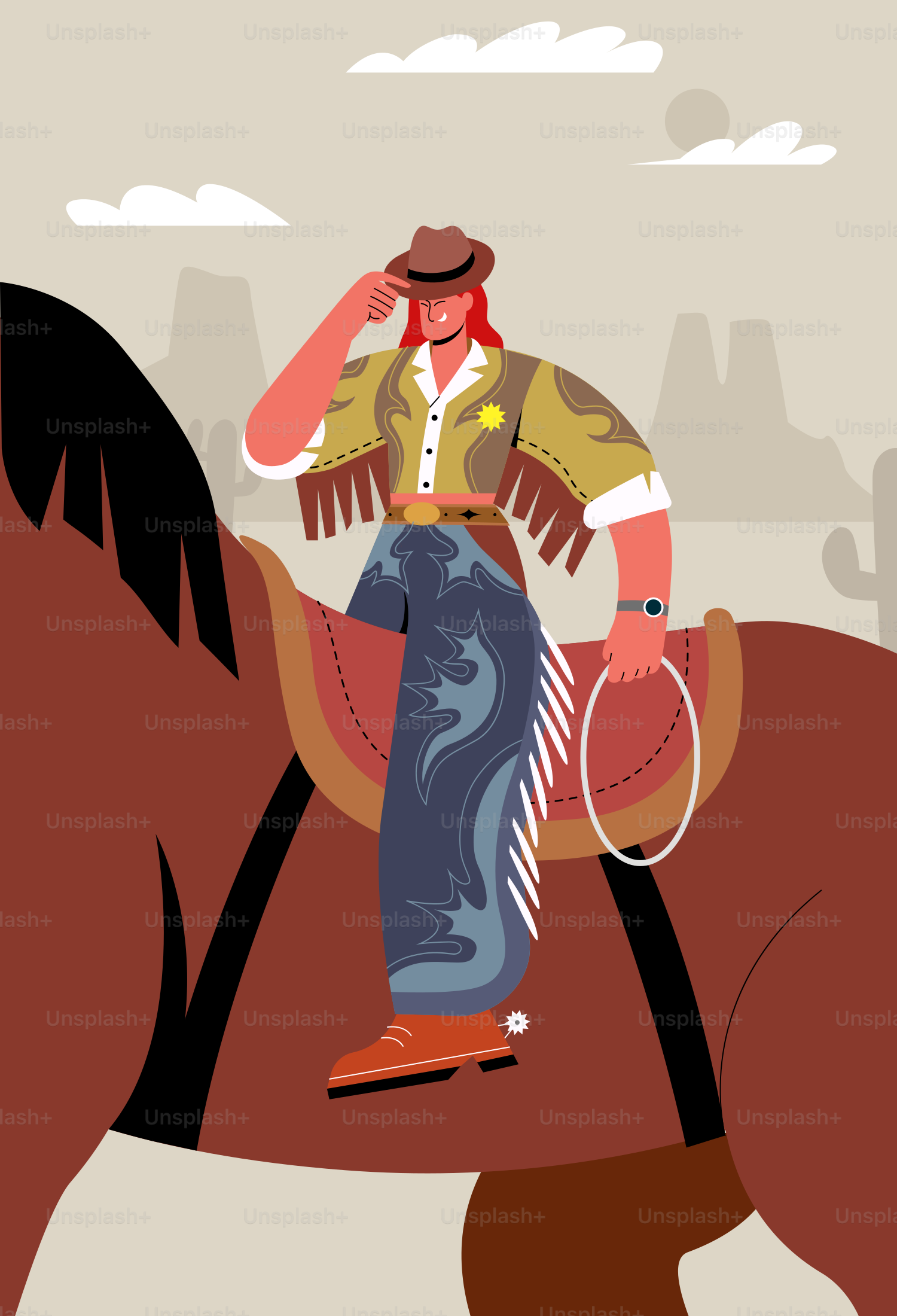 A cowgirl sits proudly on her horse.