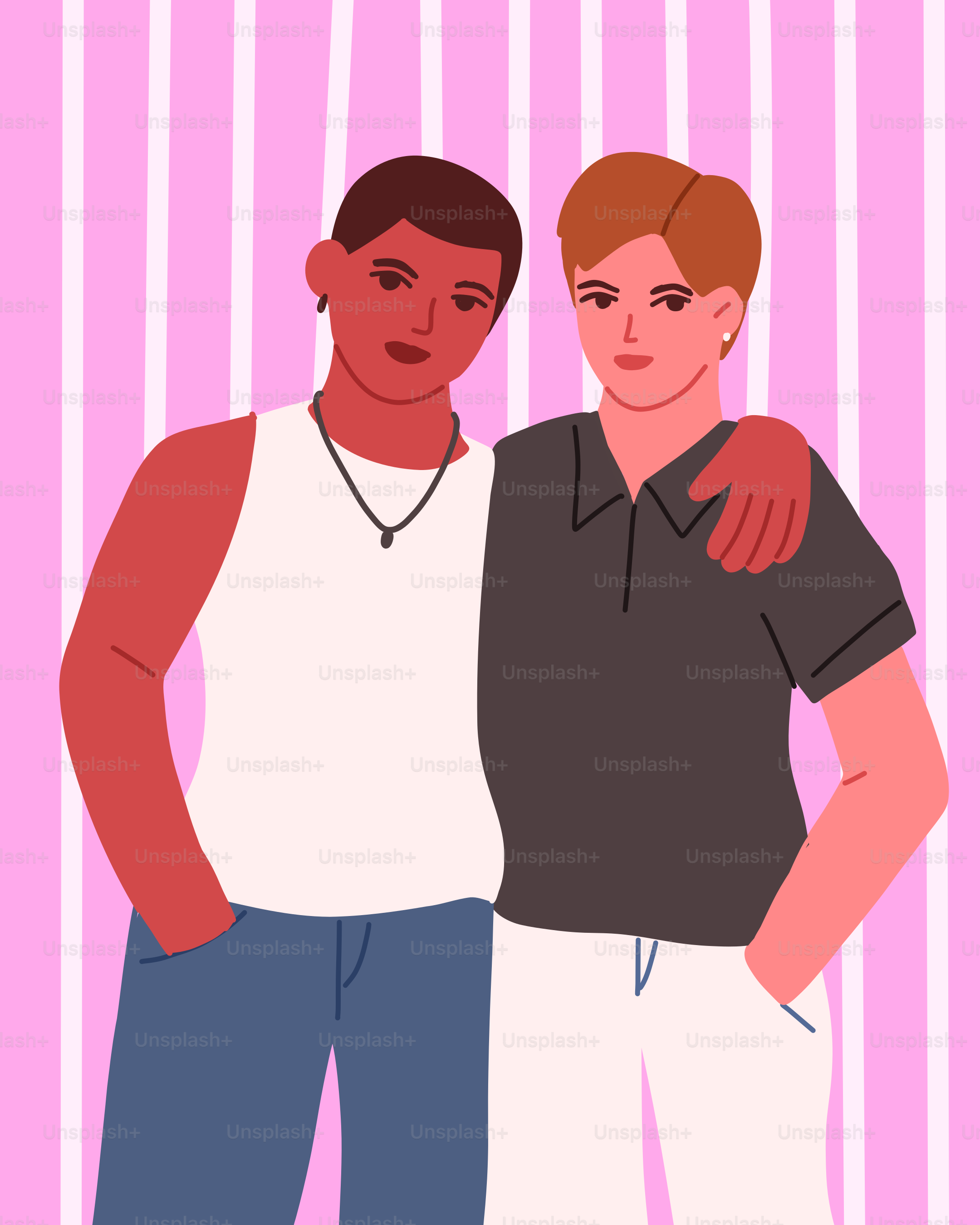 Zwei Menschen, die sich umarmen, Zuneigung und Liebe zeigen.