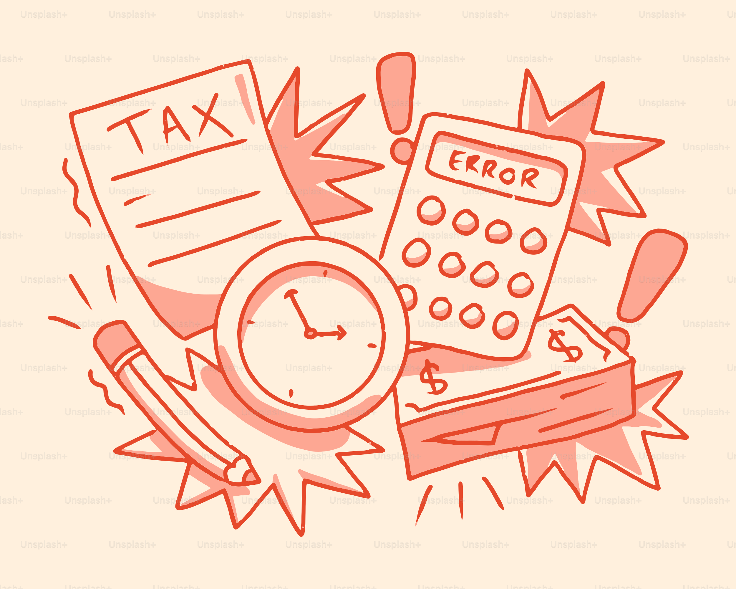 Taxes, time, and errors cause financial stress.