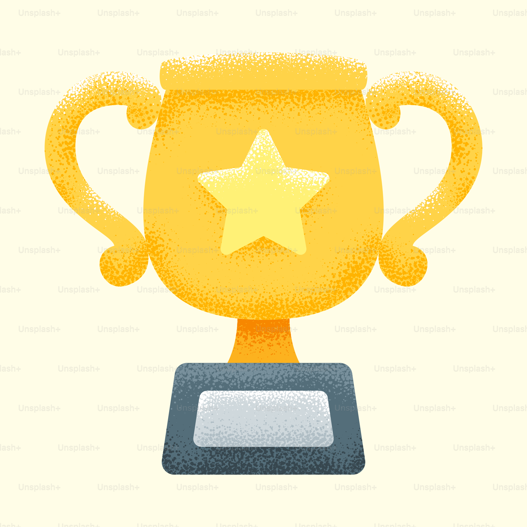 A golden trophy symbolizes achievement and success.