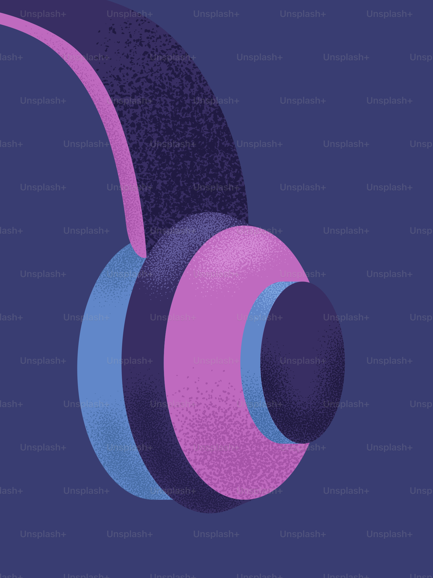 Aquí tienes un breve pie de foto: auriculares con diseño rosa y azul.