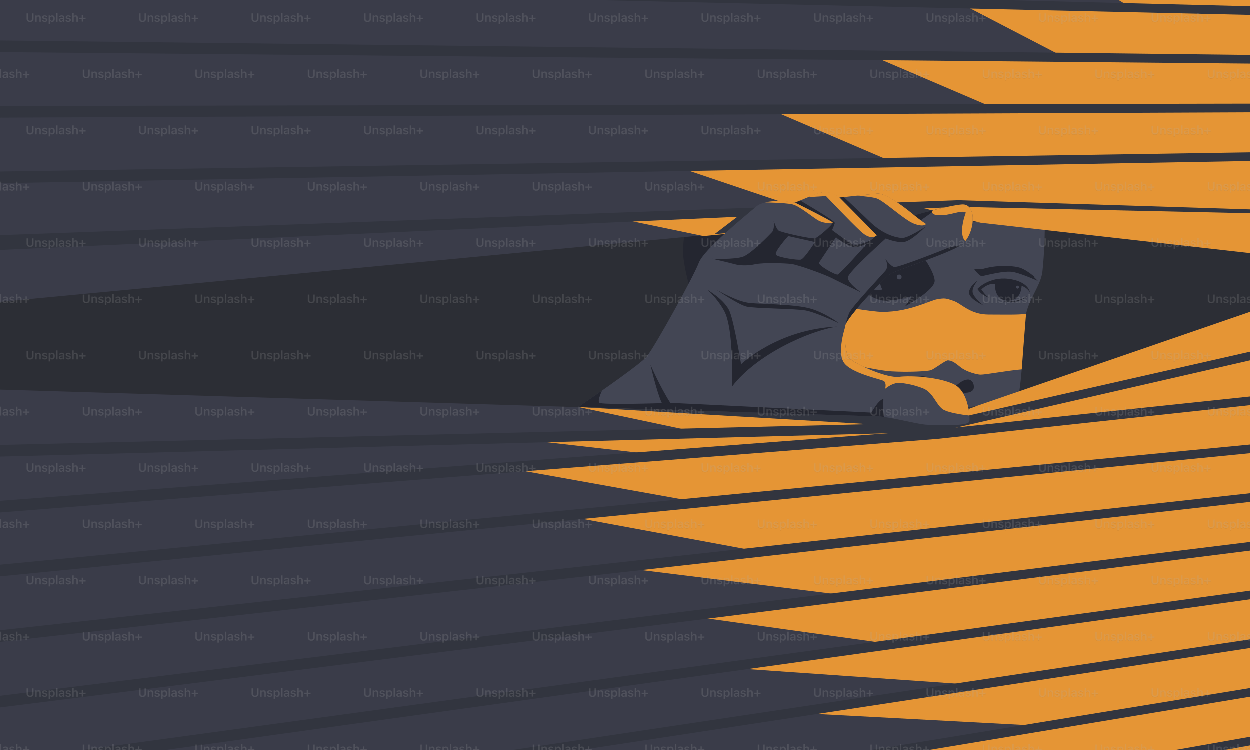 A dragon peeks through some blinds.