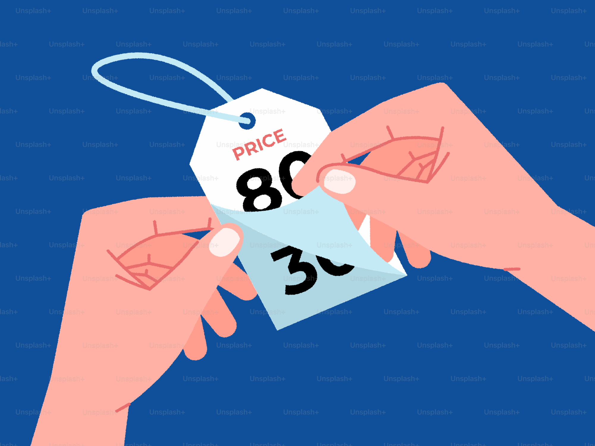 Les aiguilles révèlent une réduction sur une étiquette de prix.