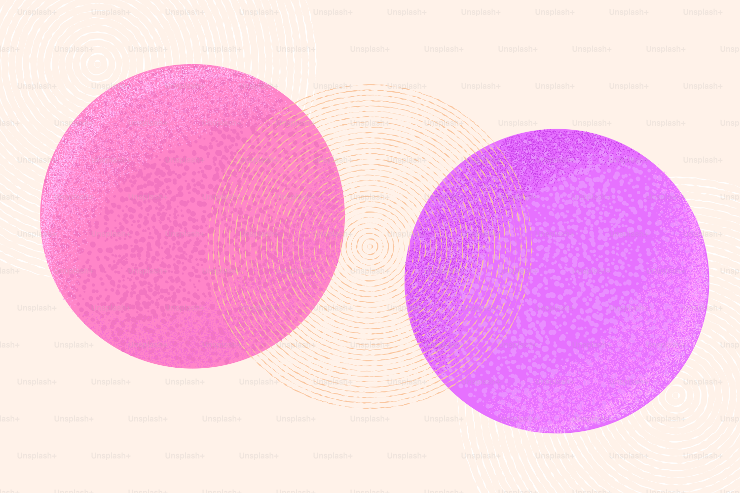 Two colorful circles float against a light background.