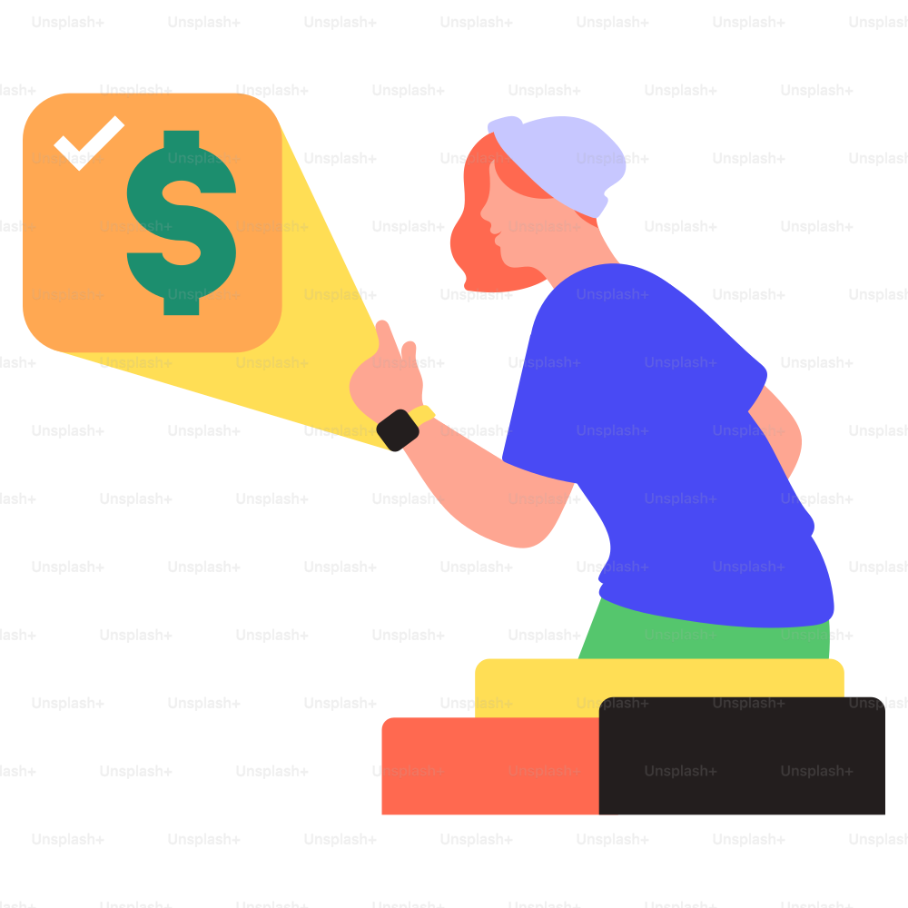 Una persona resalta un signo de dólar.