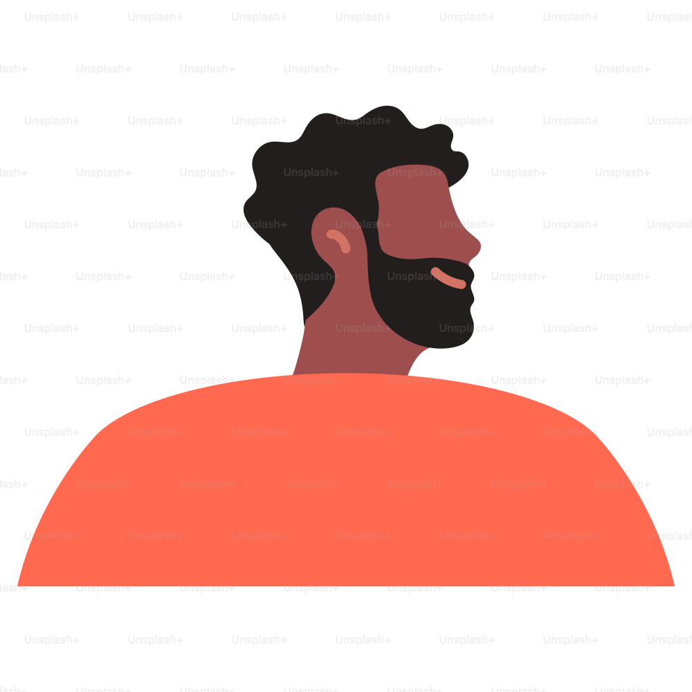 Um homem negro com barba olha para o lado.