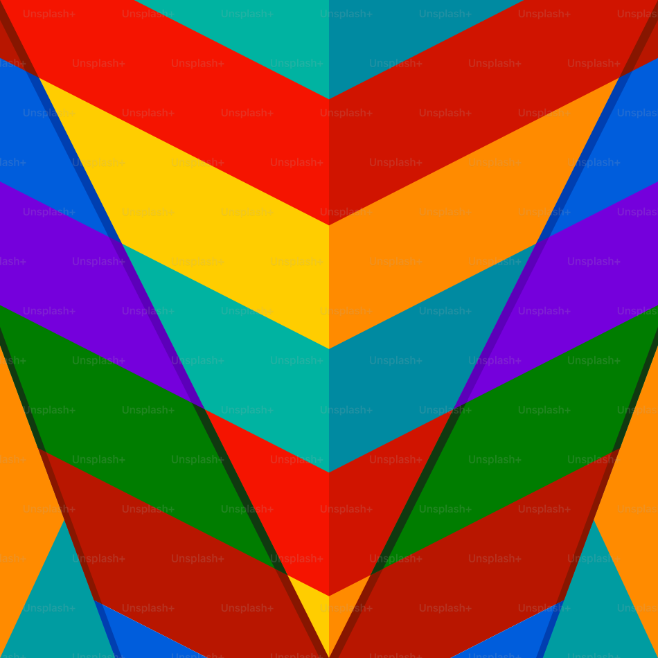 Lebendige, farbenfrohe Chevrons erzeugen ein abstraktes Design.