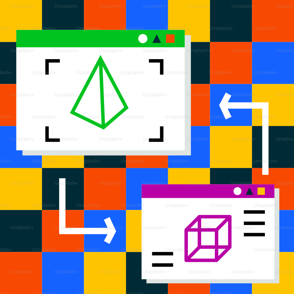 Transforming a shape from one form to another.