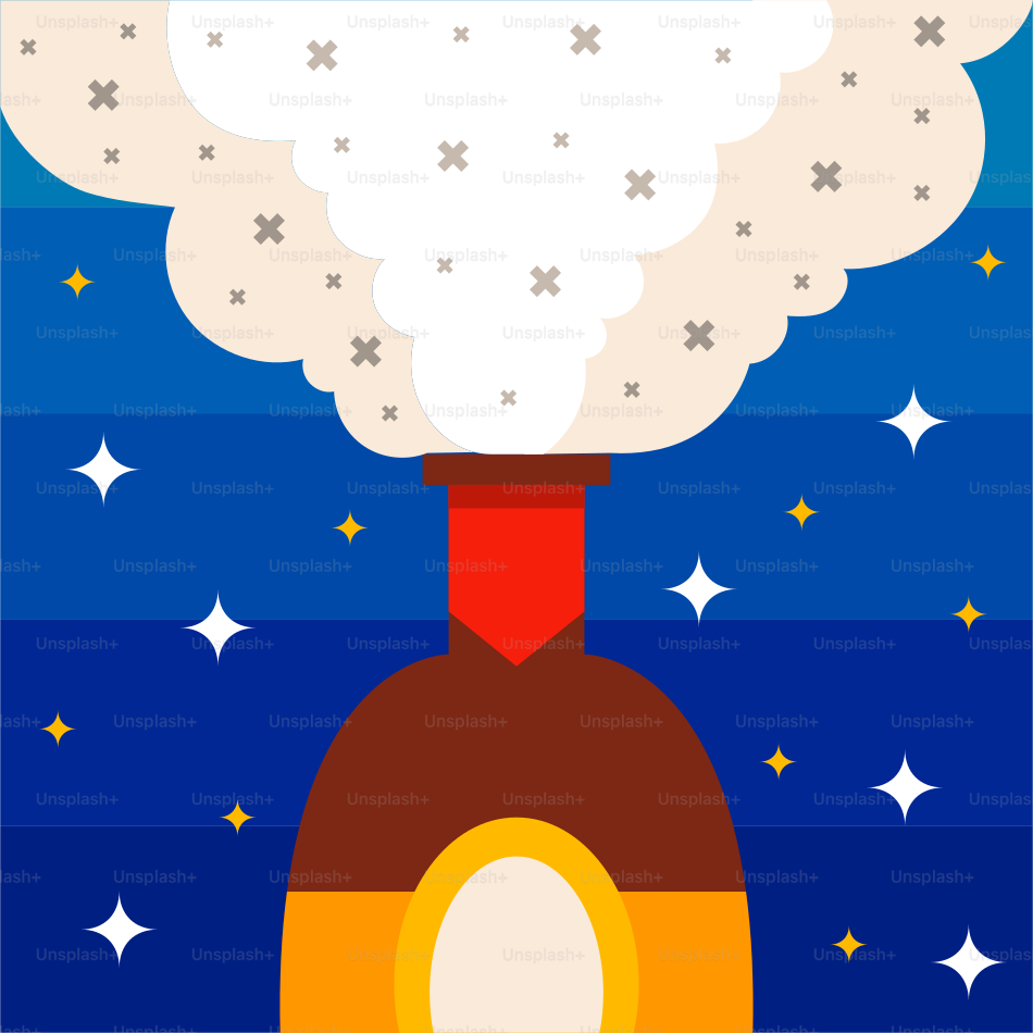 A bottle is erupting with smoke and sparkles.