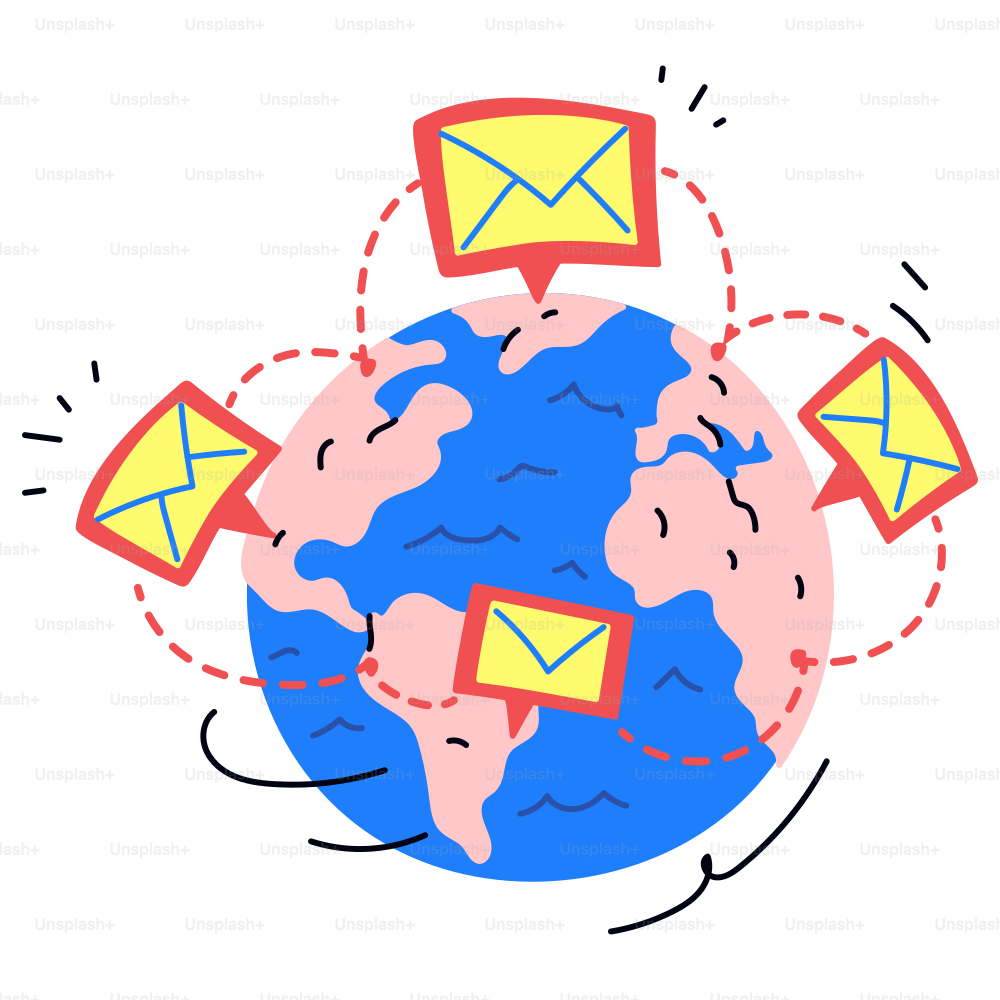 Global communication via email.
