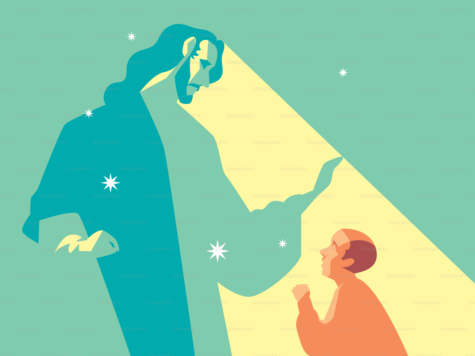 Jesus está se aproximando de uma pessoa.