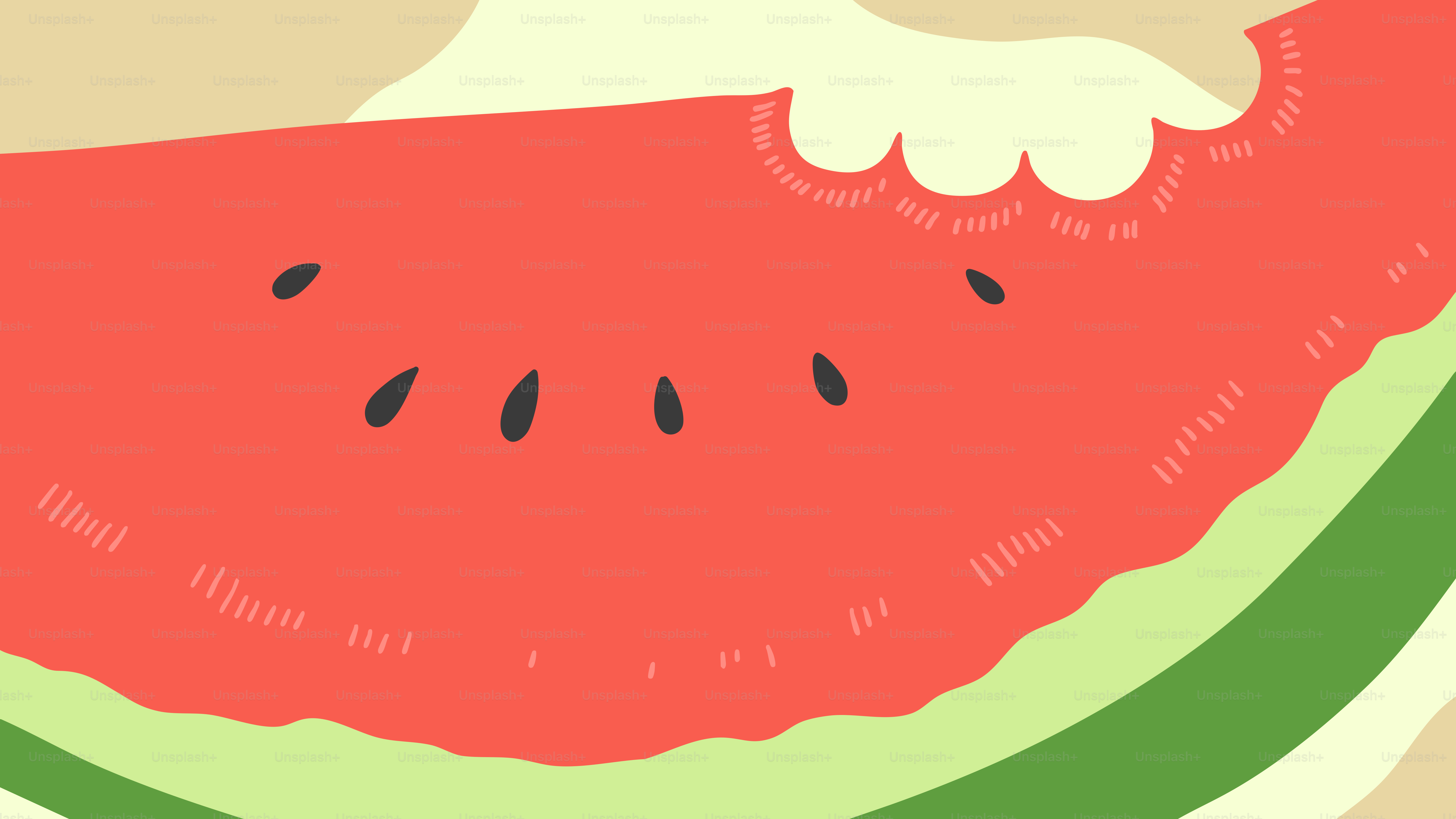 A bite has been taken out of a watermelon.