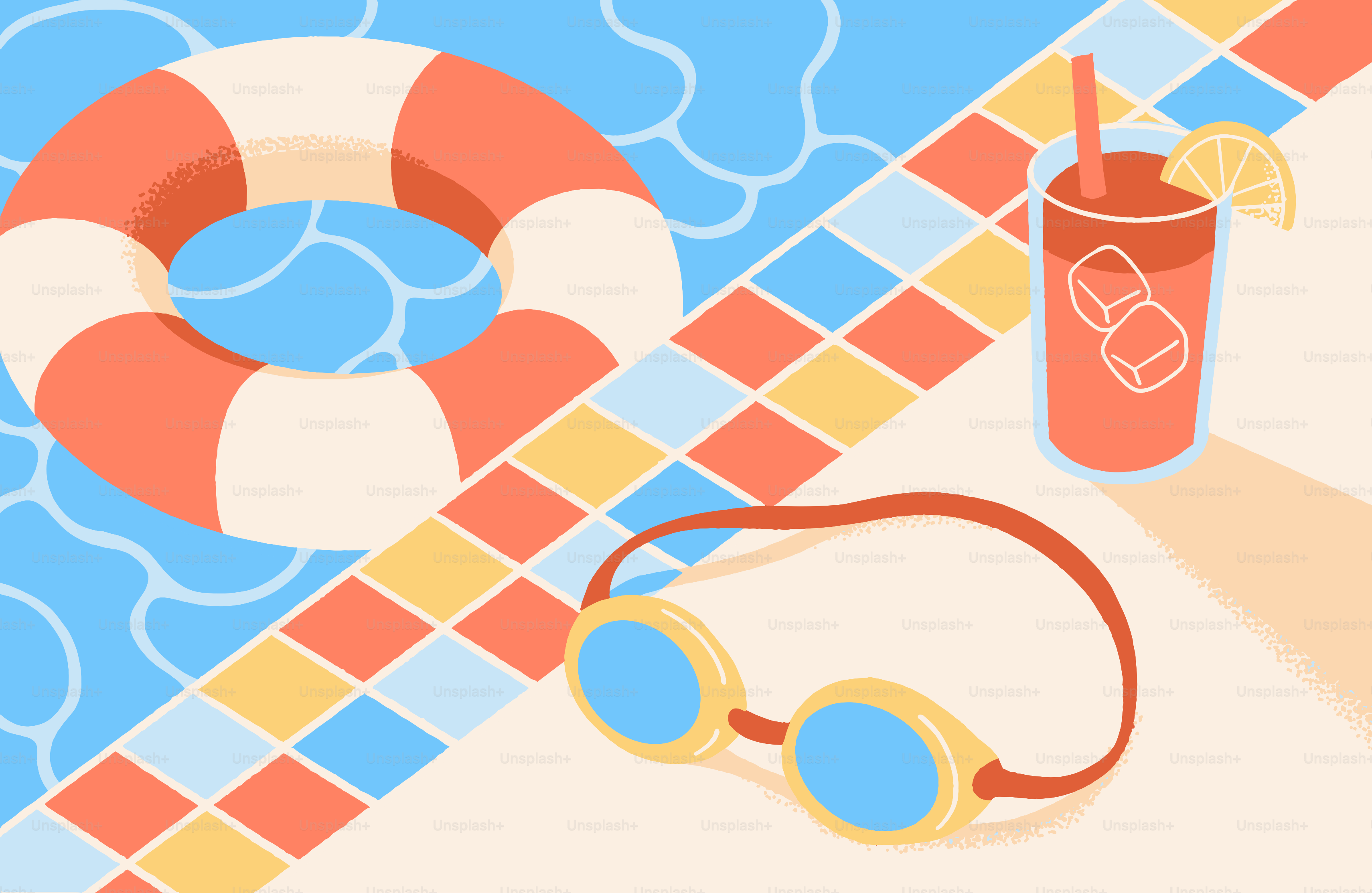 Sommerspaß am Pool mit erfrischenden Getränken!