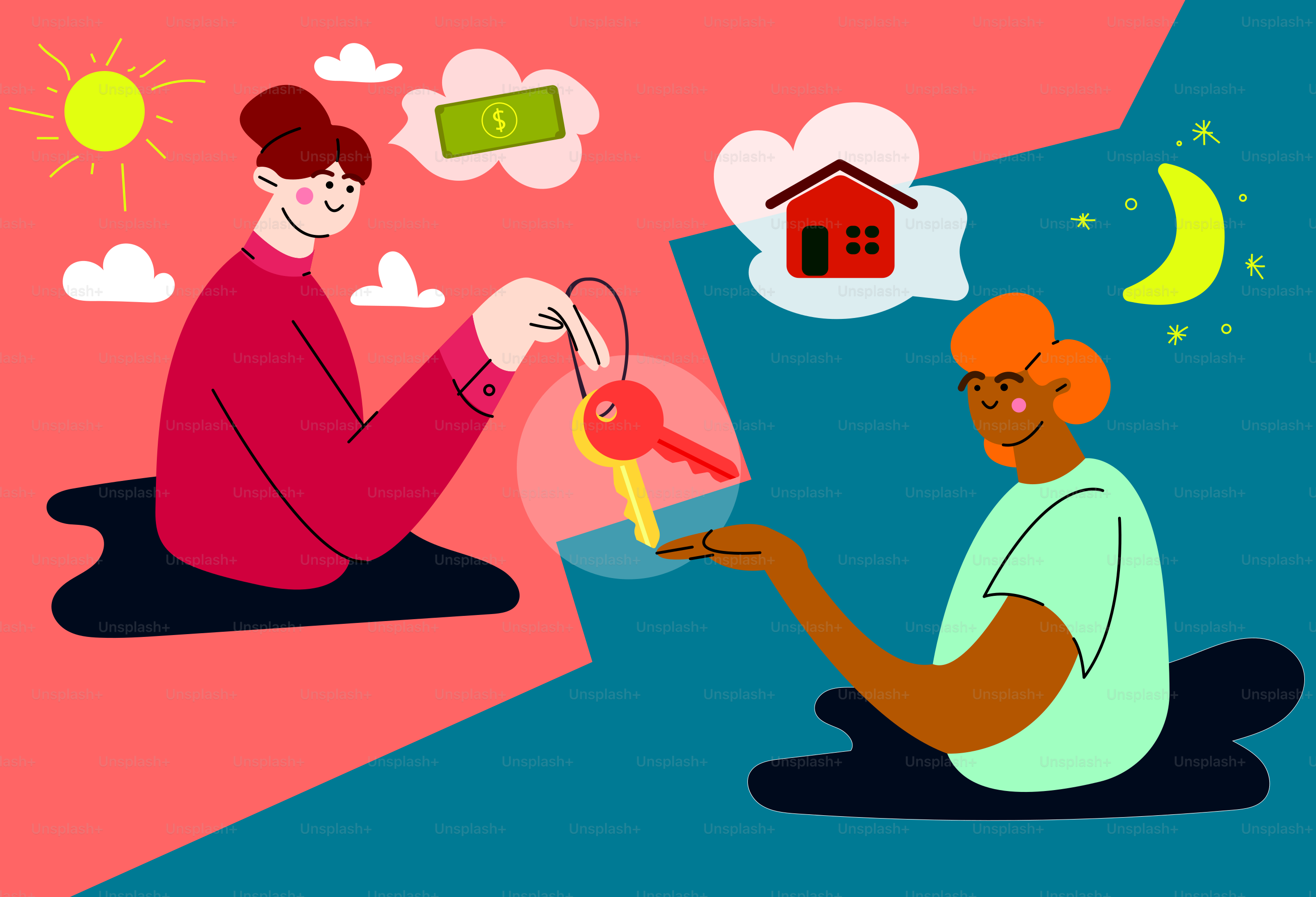 Qualcuno sta consegnando le chiavi di una casa.