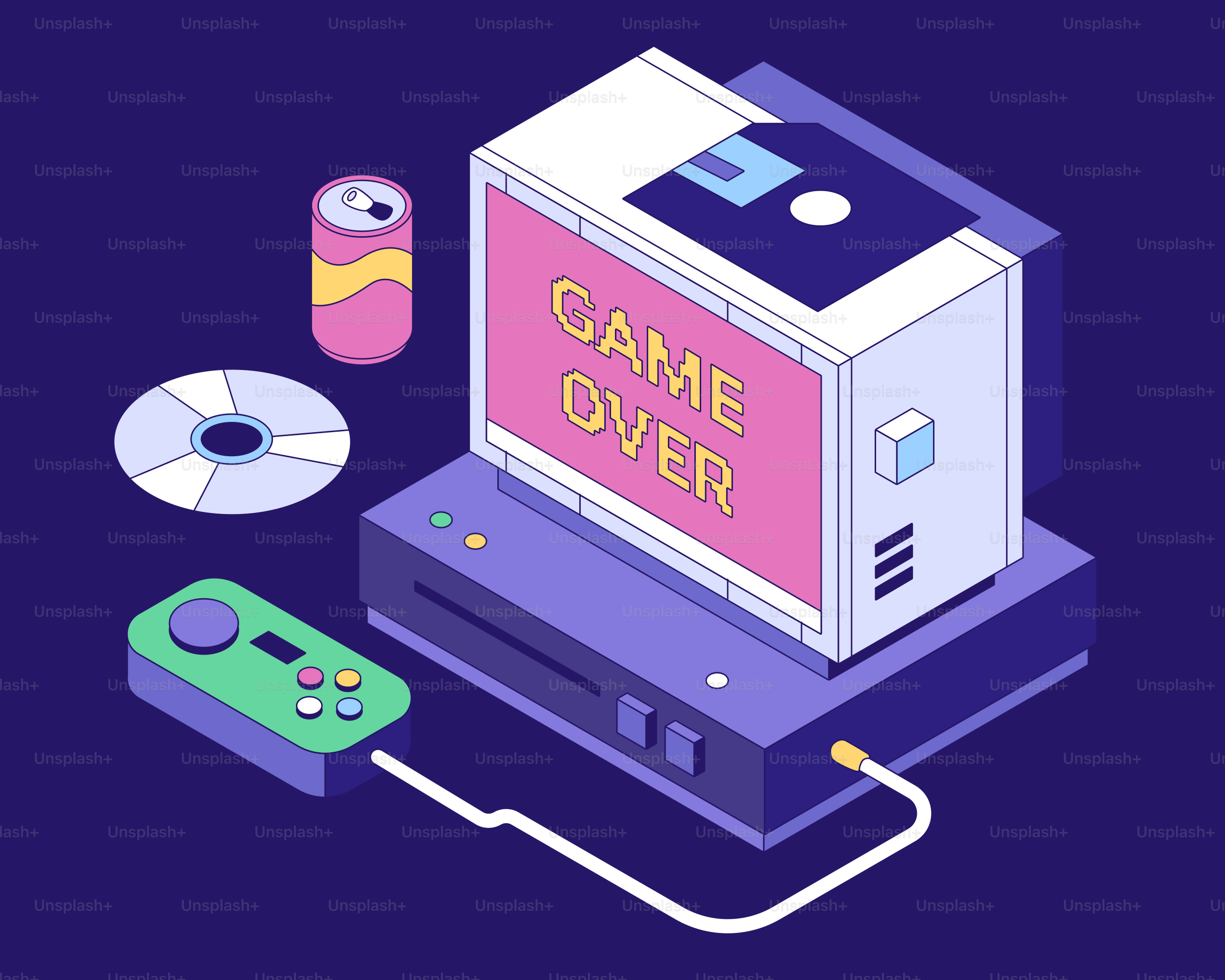 Game over, retro gaming vibes on display.