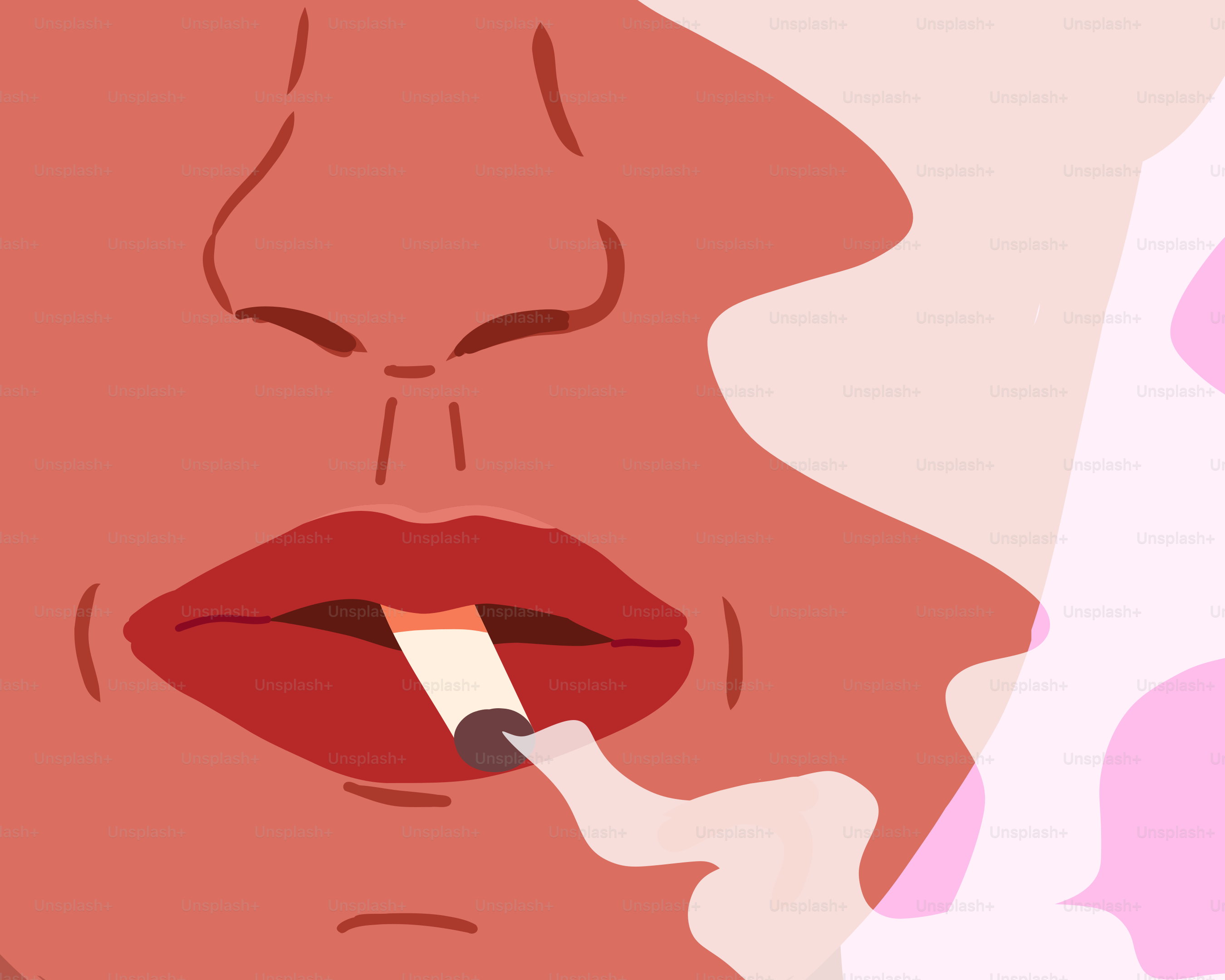 Una persona está fumando un cigarrillo.