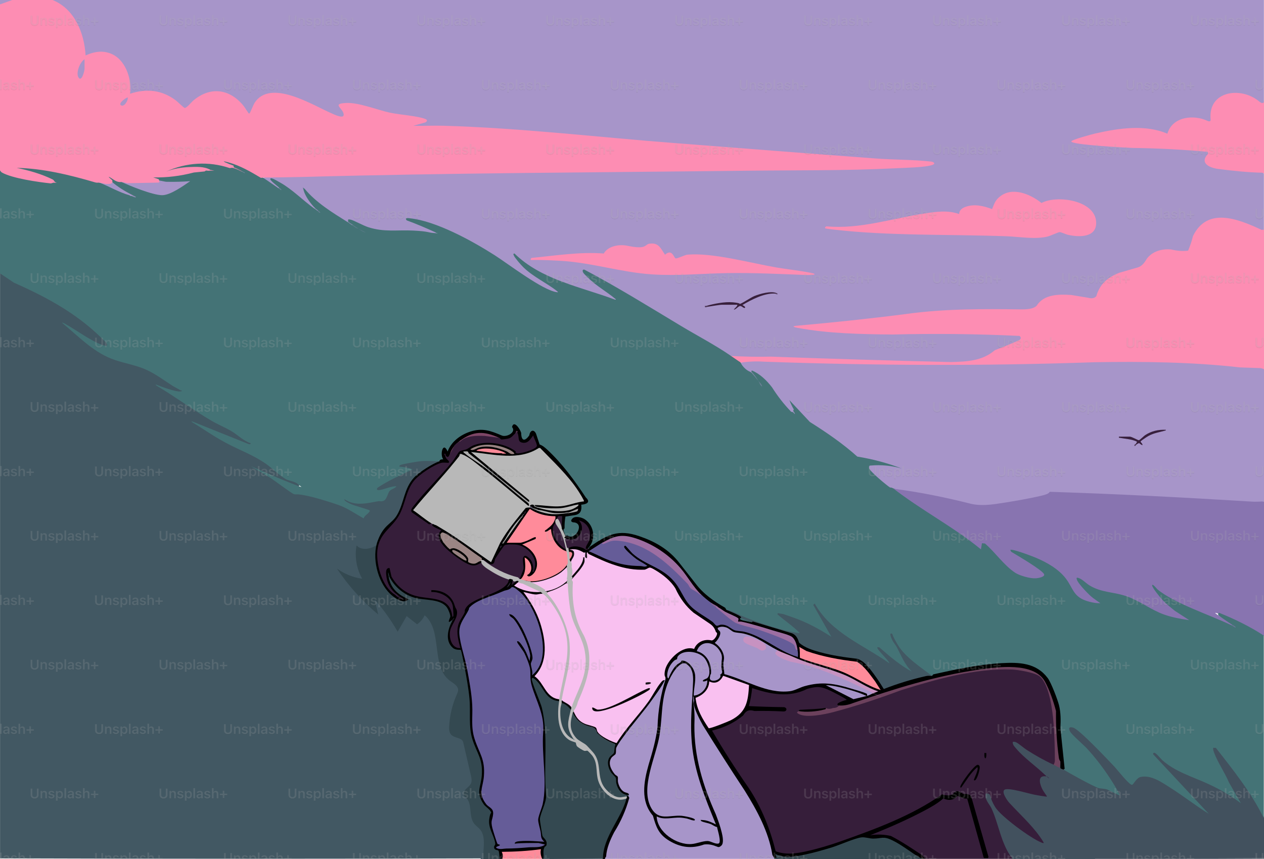 Person naps with a book on their face.