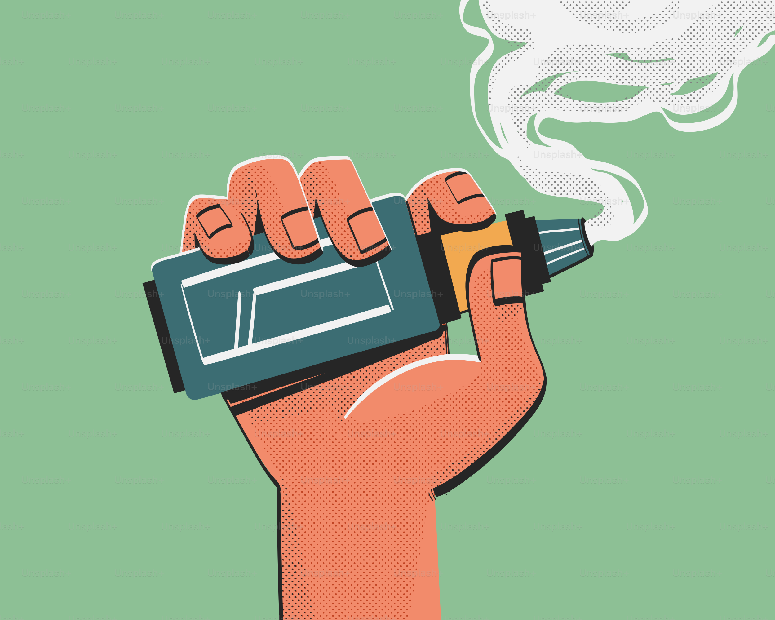 A hand is holding a vape device.