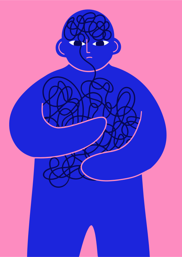 A person with a tangled mind.