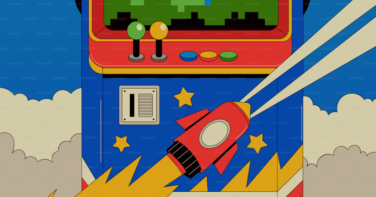 Arcade Rockettheme An arcade cabinet with a rocket takes off. vector – 90s Image on Unsplash