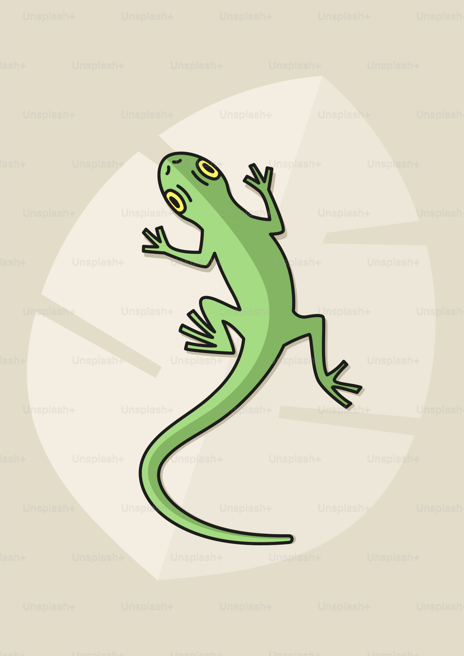 A green lizard perched on a leaf.