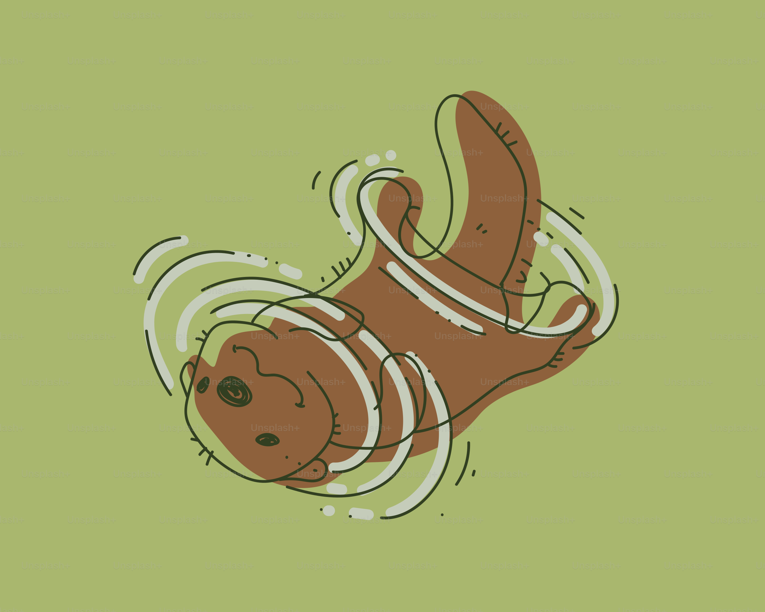 An otter is spinning in joyful circles.