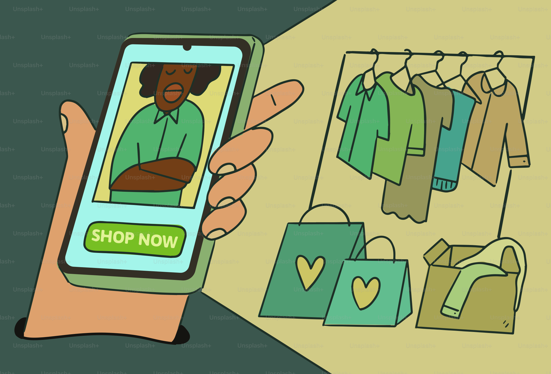 Shopping online da smartphone.