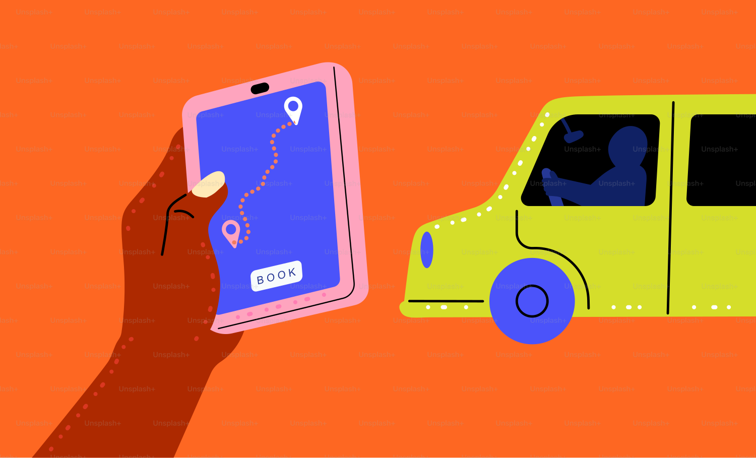 Telepon memandu pengemudi menggunakan navigasi gps