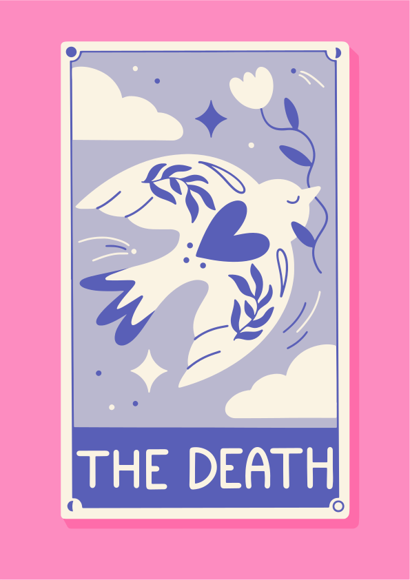 Eine Tarotkarte, die "den Tod" darstellt.
