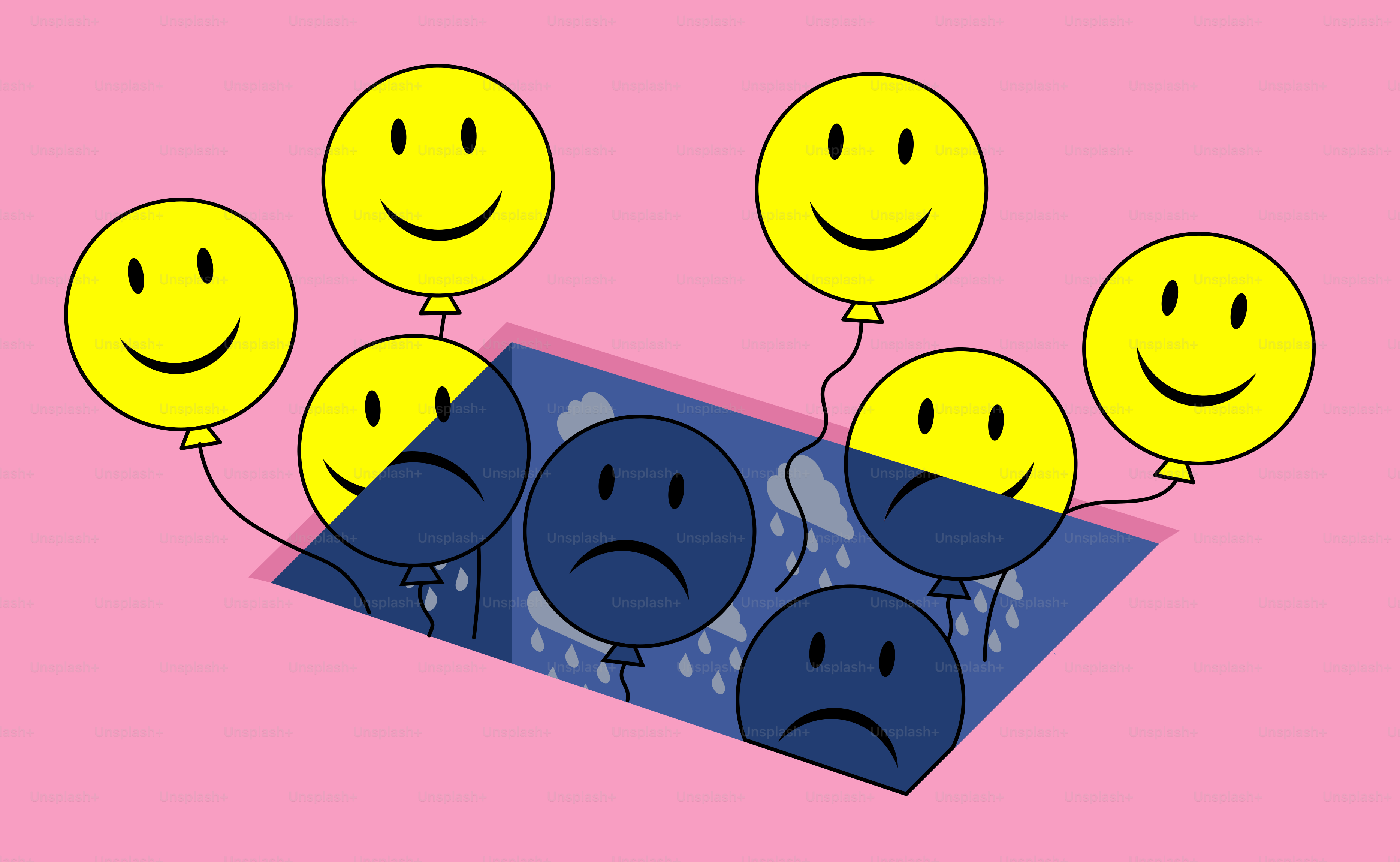 Les ballons heureux soulèvent les plus tristes.