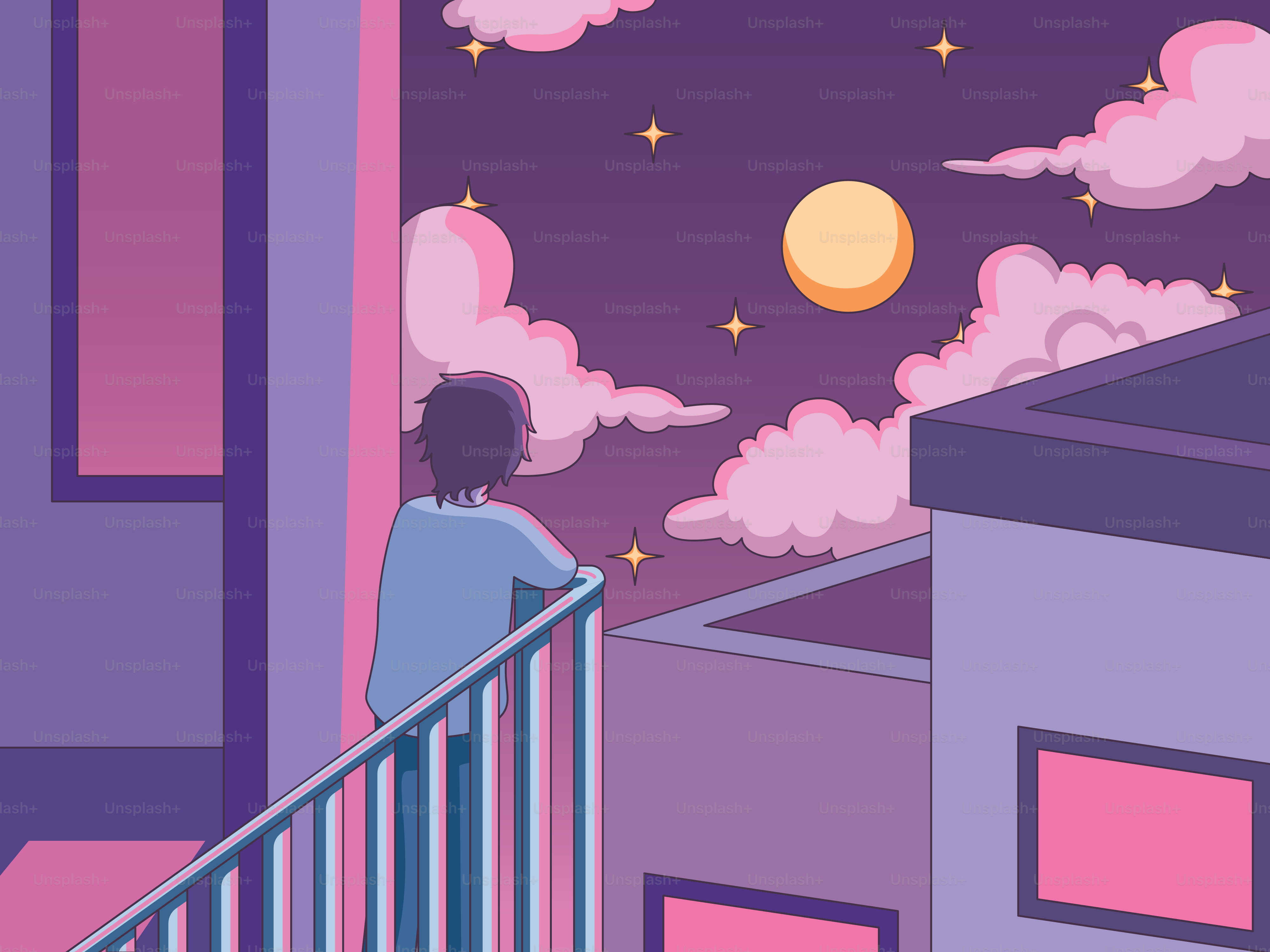 La persona disfruta de la vista del cielo nocturno.