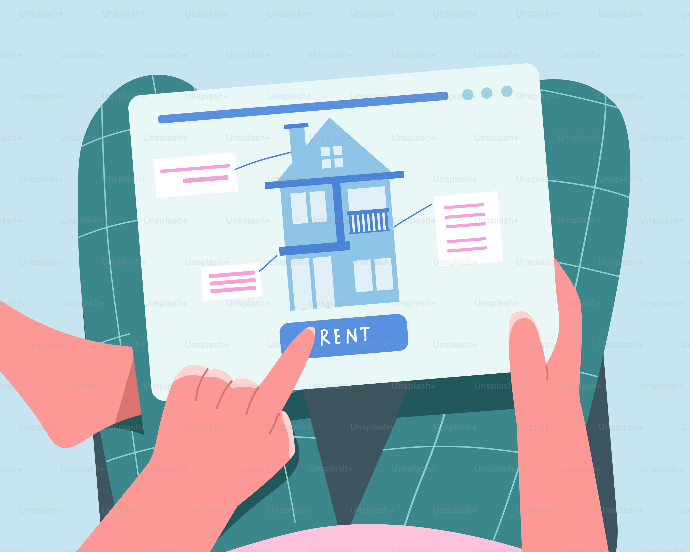 Trovare una casa in affitto online.