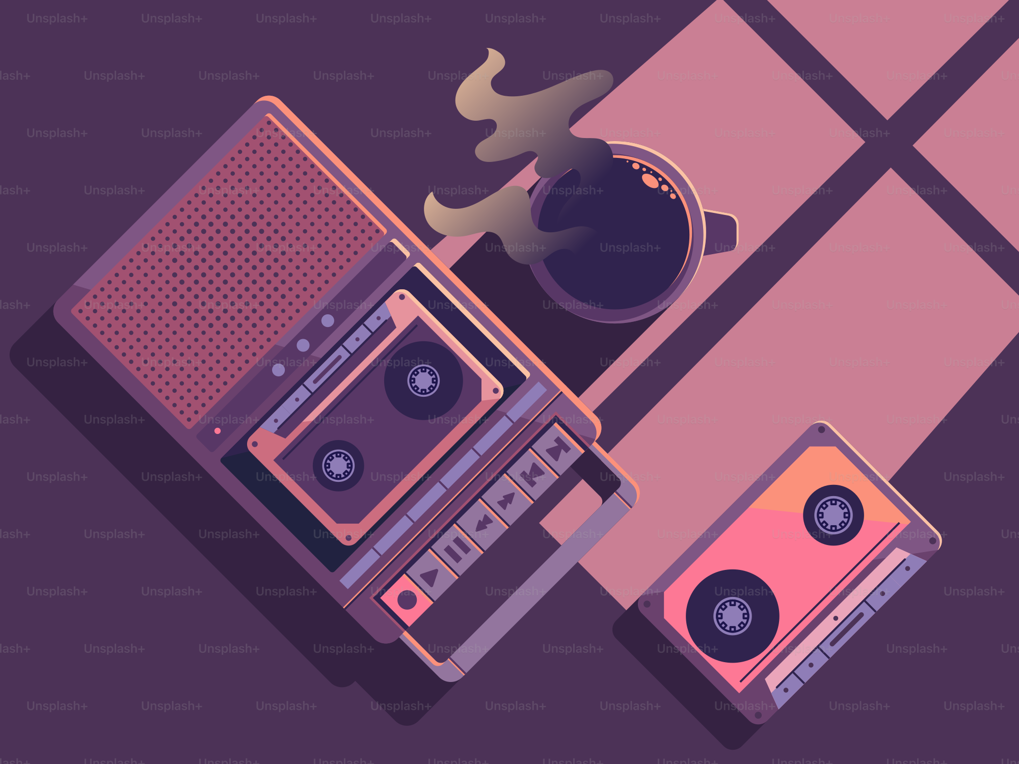 Café, casete y vibraciones retro.