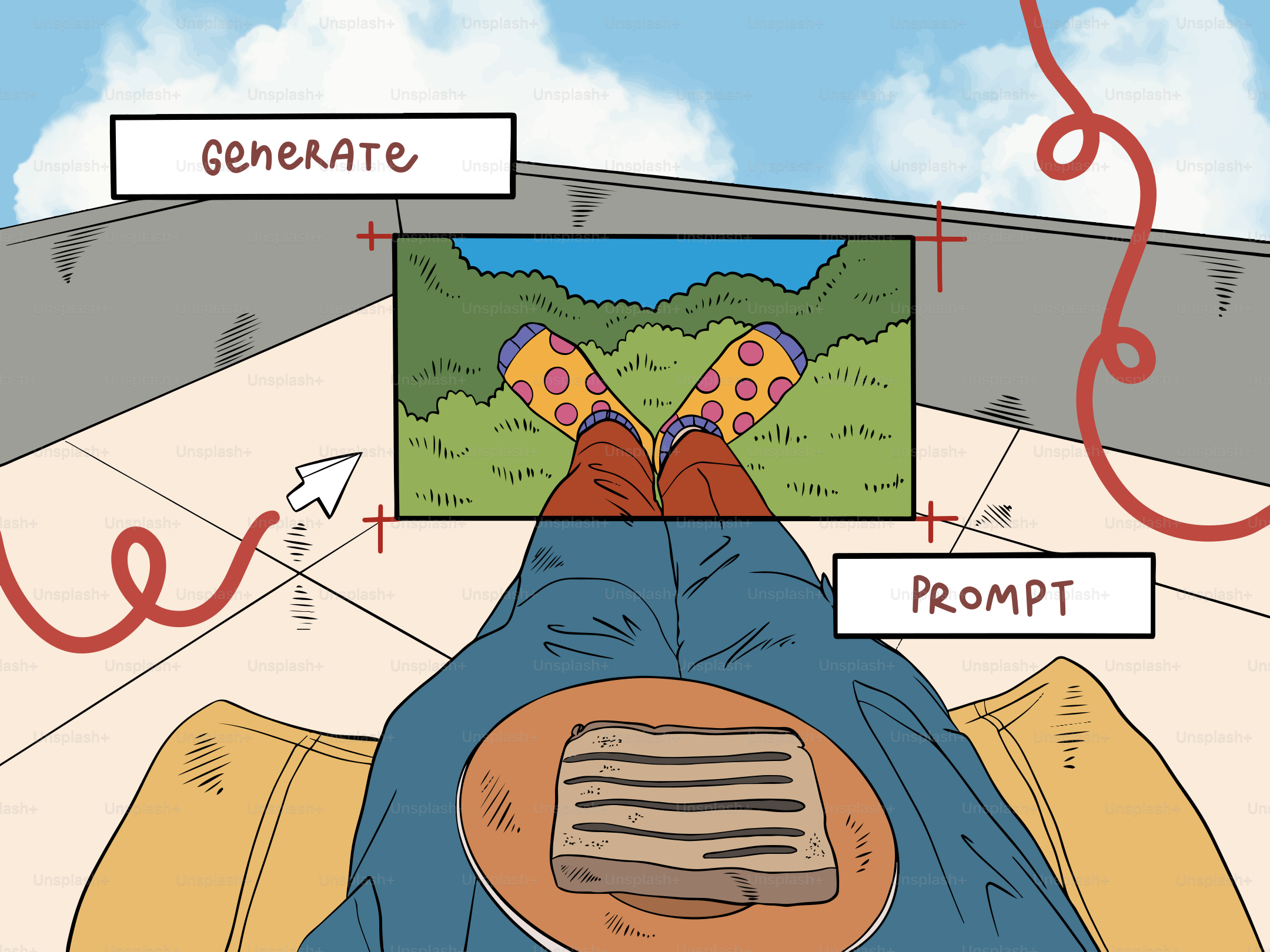 Qualcuno sta creando arte con un prompt