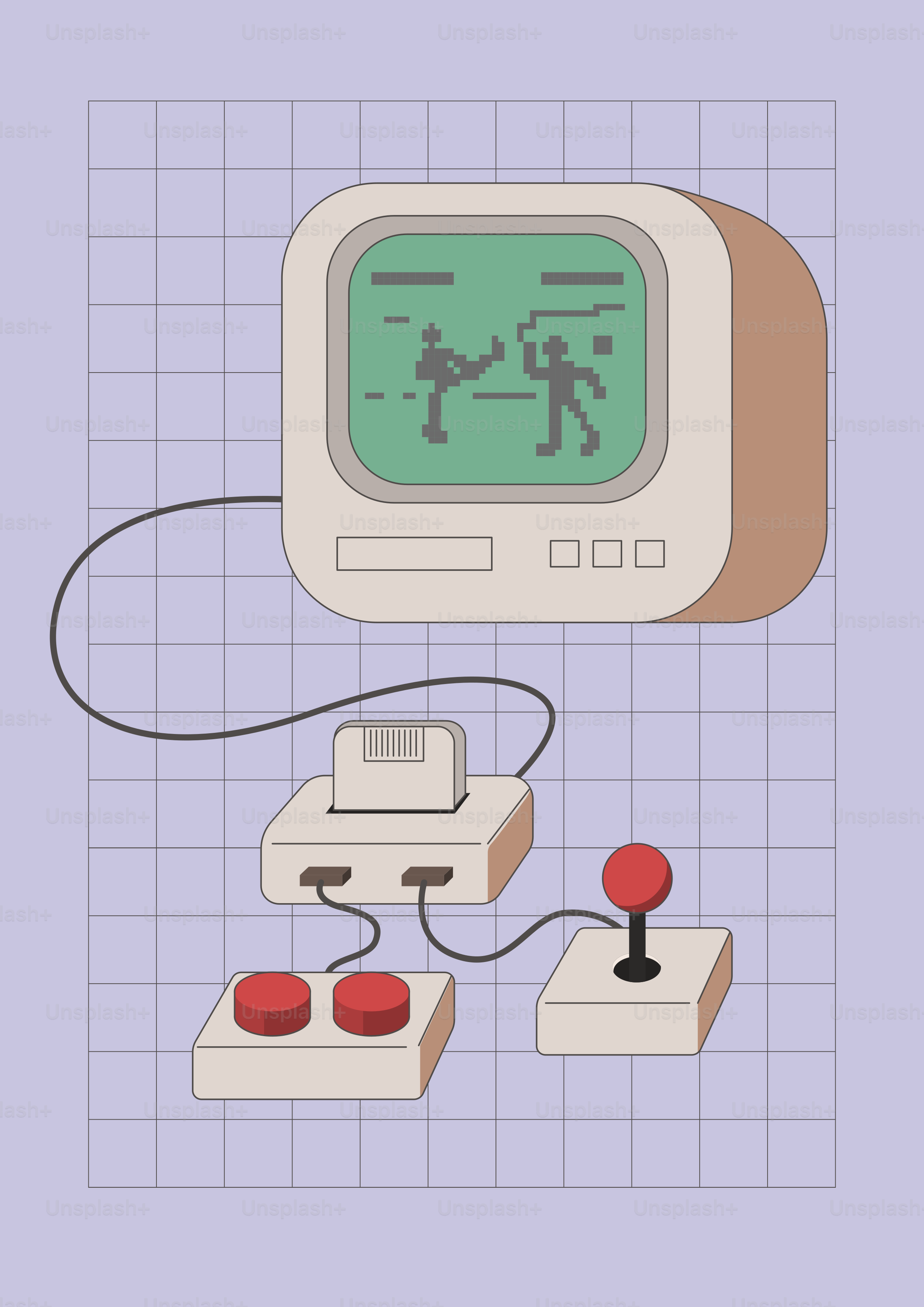 Retro video game console with fight game.