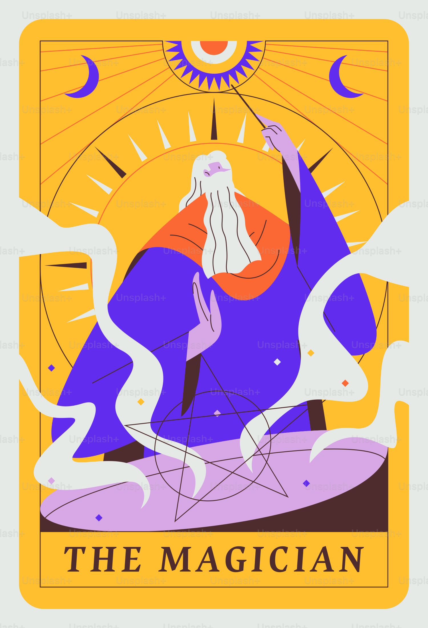 A carta do tarô do mágico.