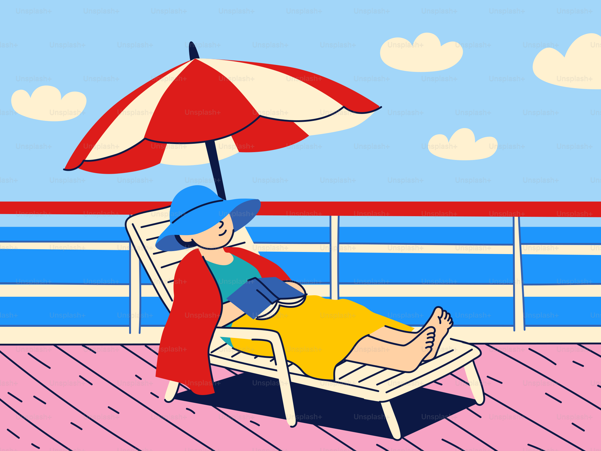 Une personne bronzant et lisant au bord de l’océan.