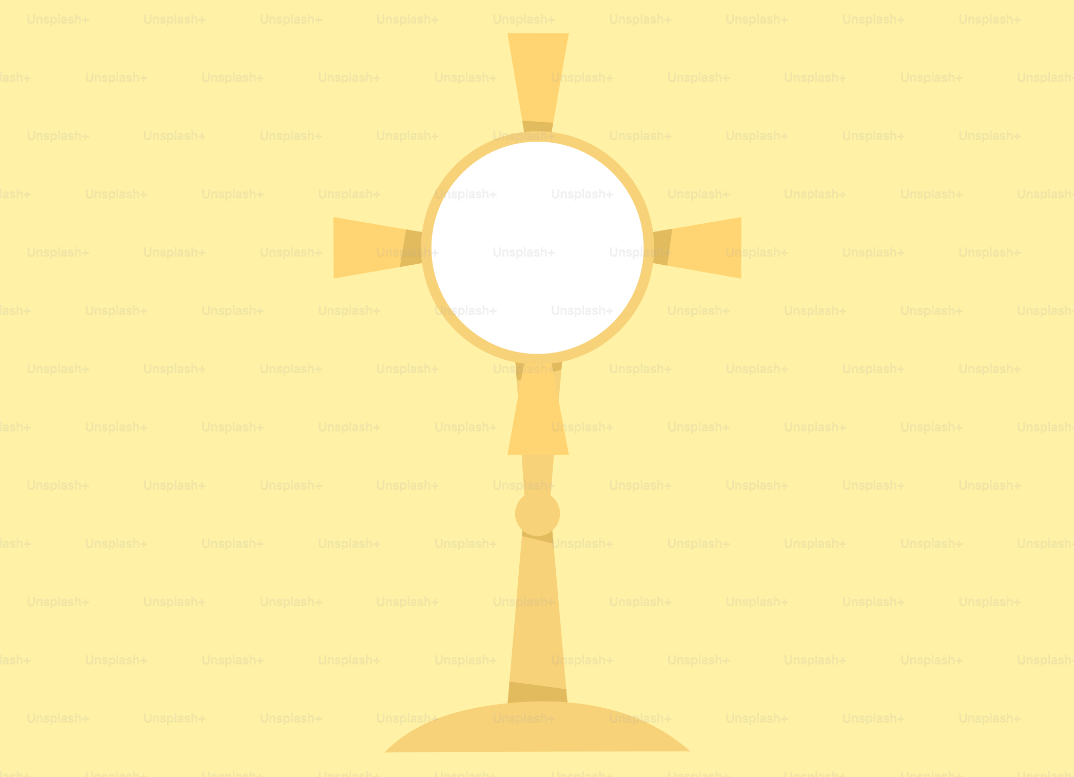 A golden monstrance holding a host.