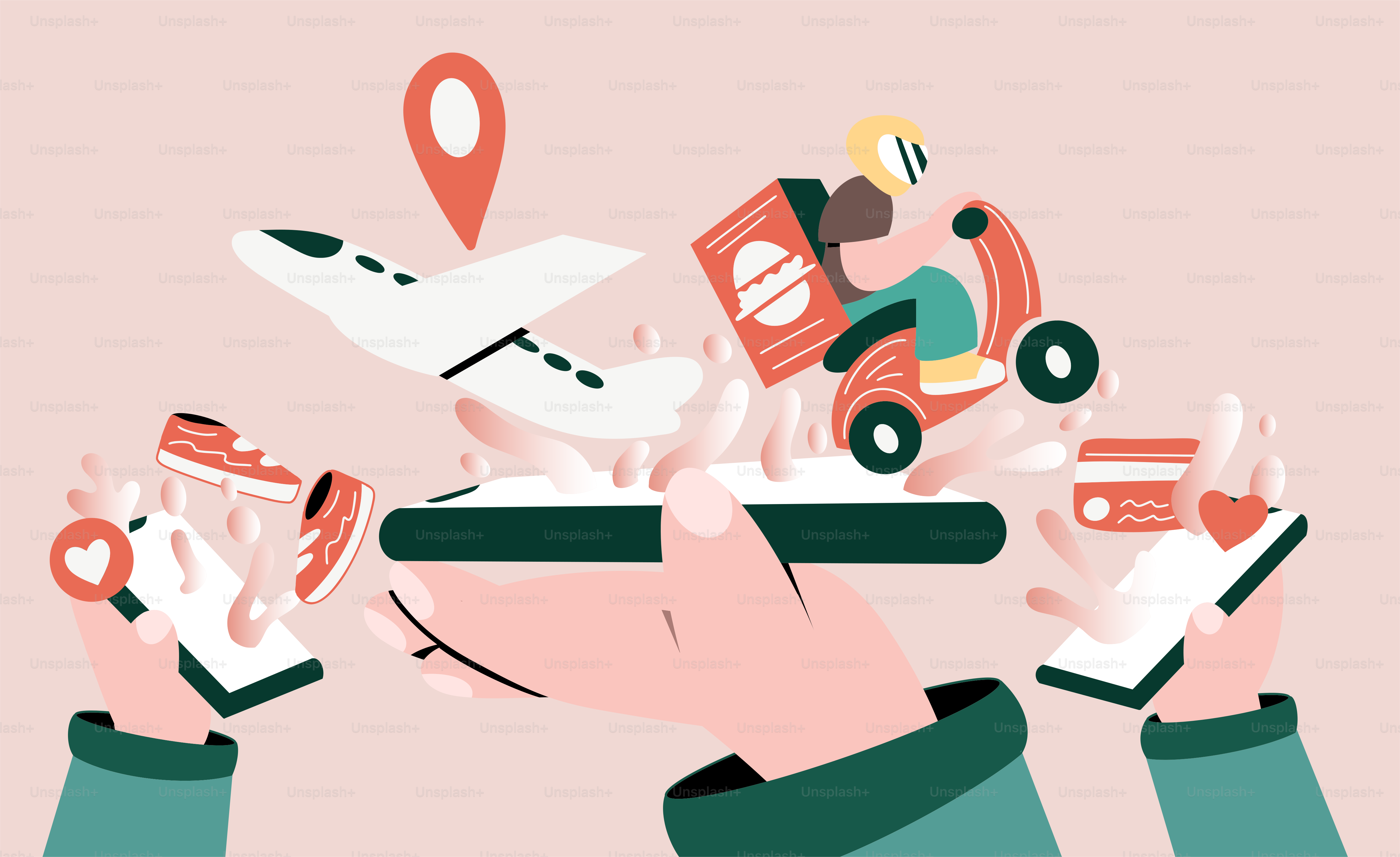 Compras online, entrega y viajes al alcance de la mano