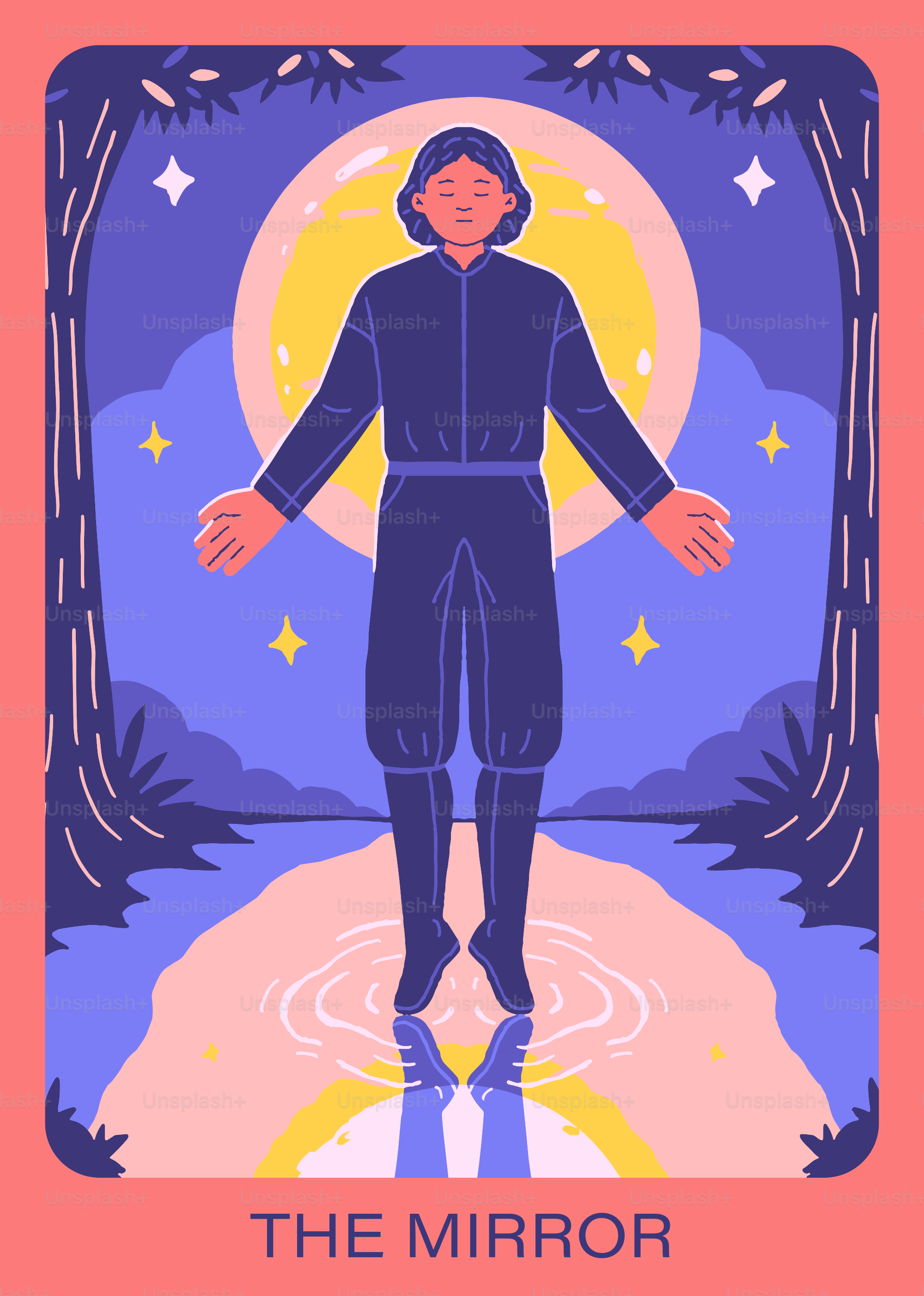 A person appears to float above water.