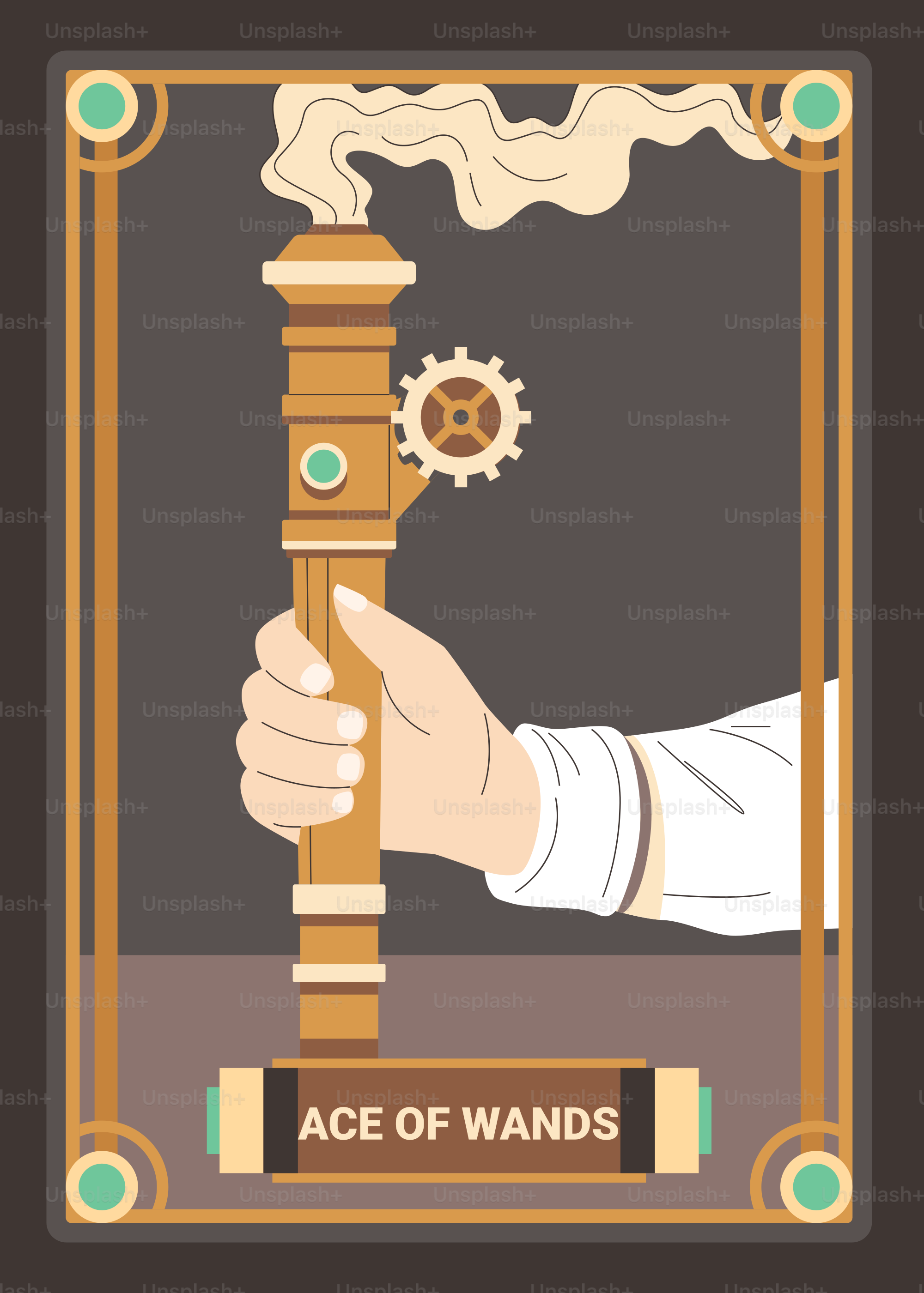 Se representa el as de bastos.