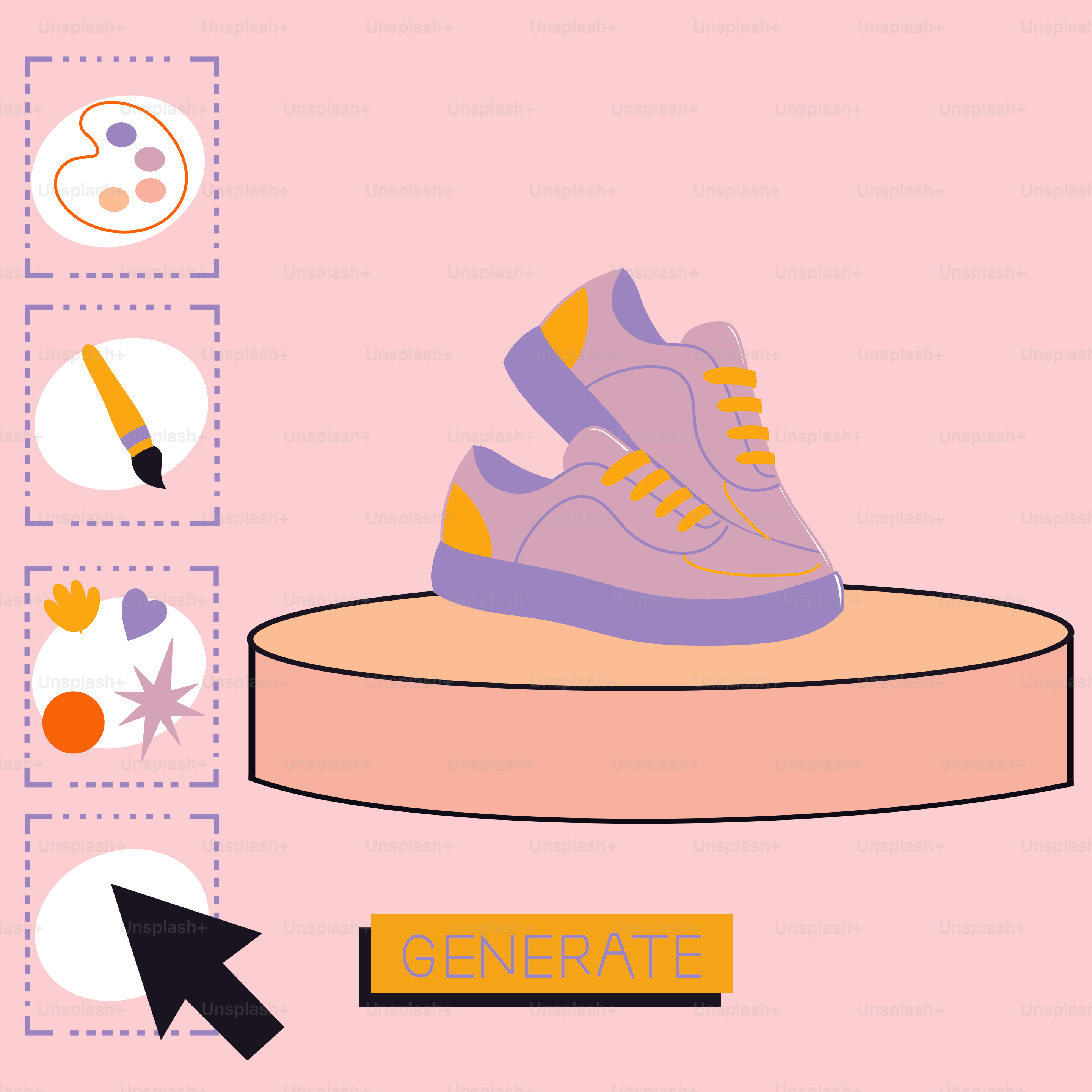 Design your own shoes by using a tool.