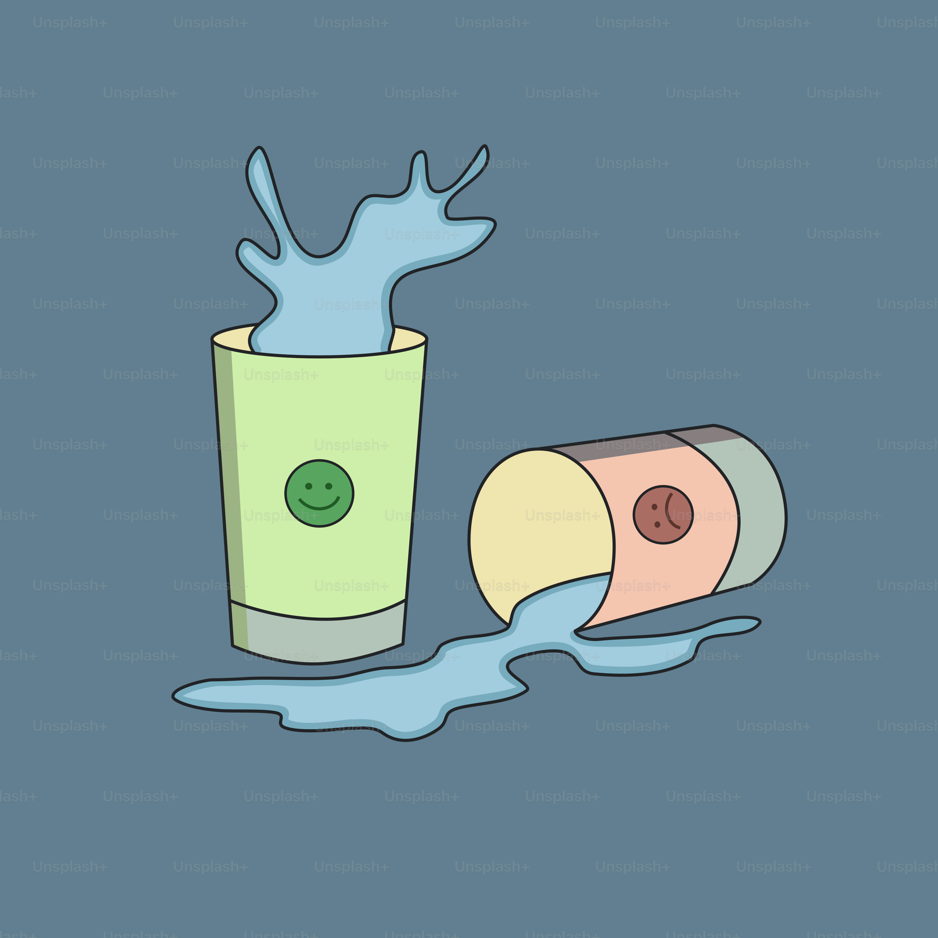 Happy glass is full, sad glass is spilled.