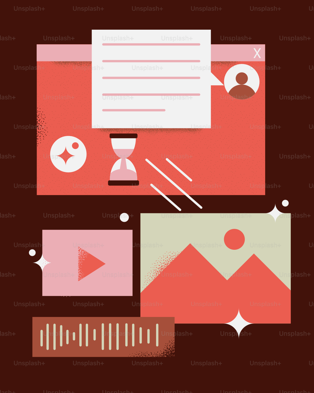 Digital content creation tools are depicted in this image.