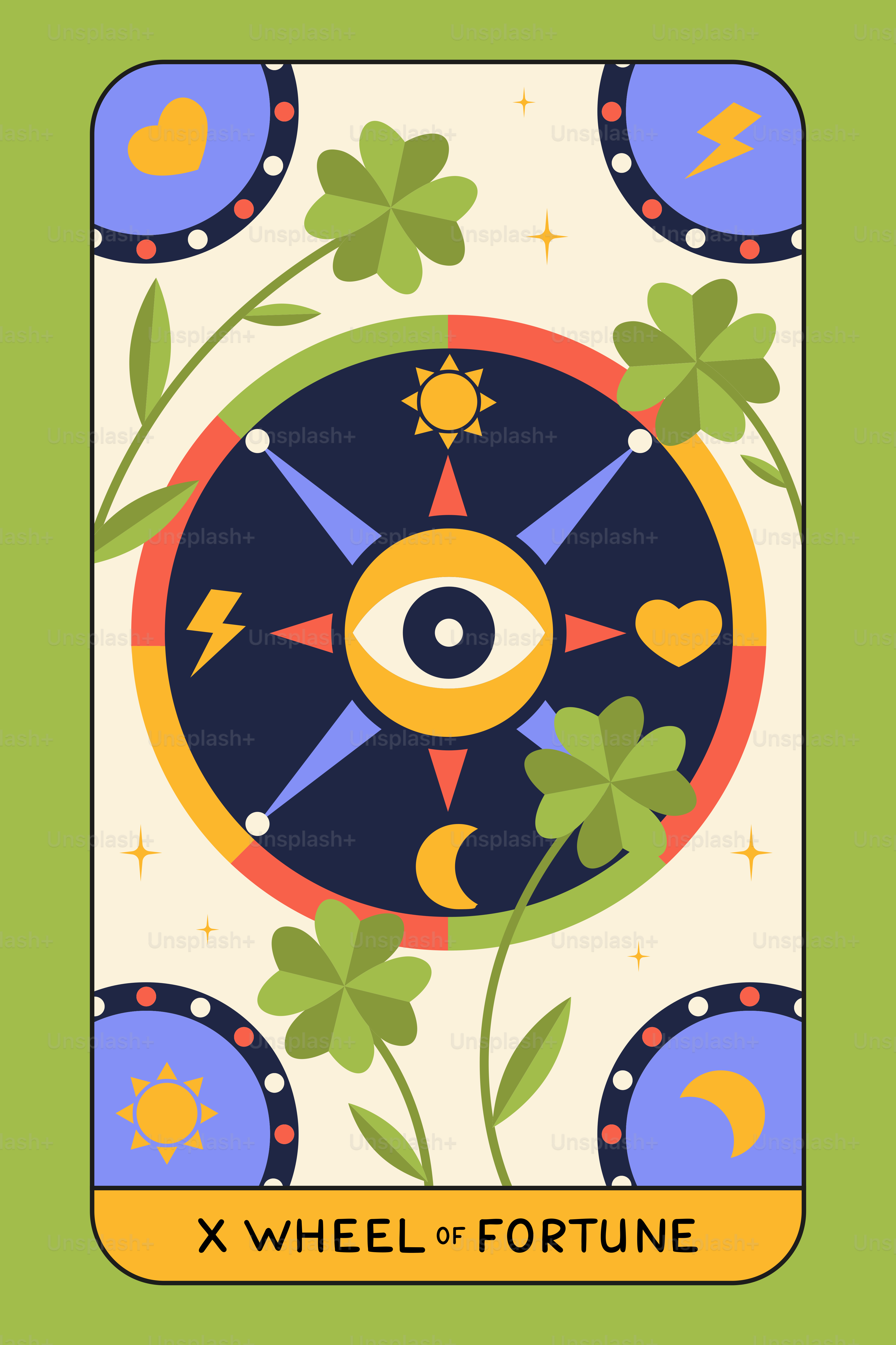 Die Glücksrad-Tarotkarte symbolisiert Schicksal und Veränderung.