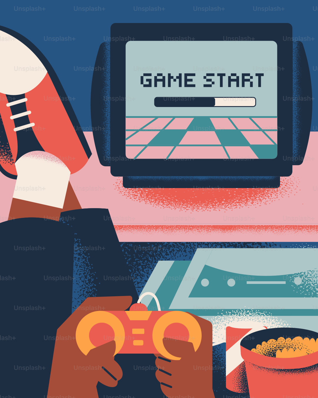 Someone is about to play a video game.