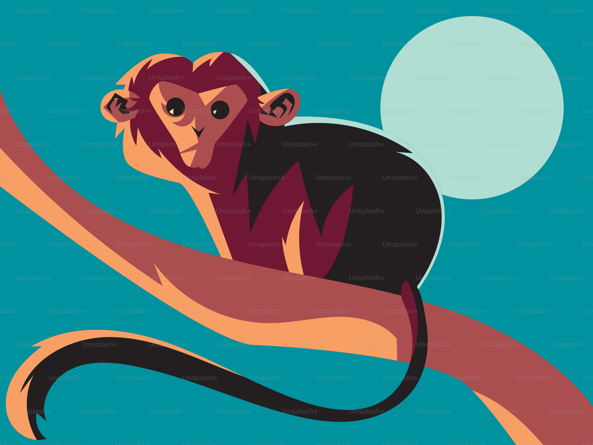 Un mono se posa en una rama.