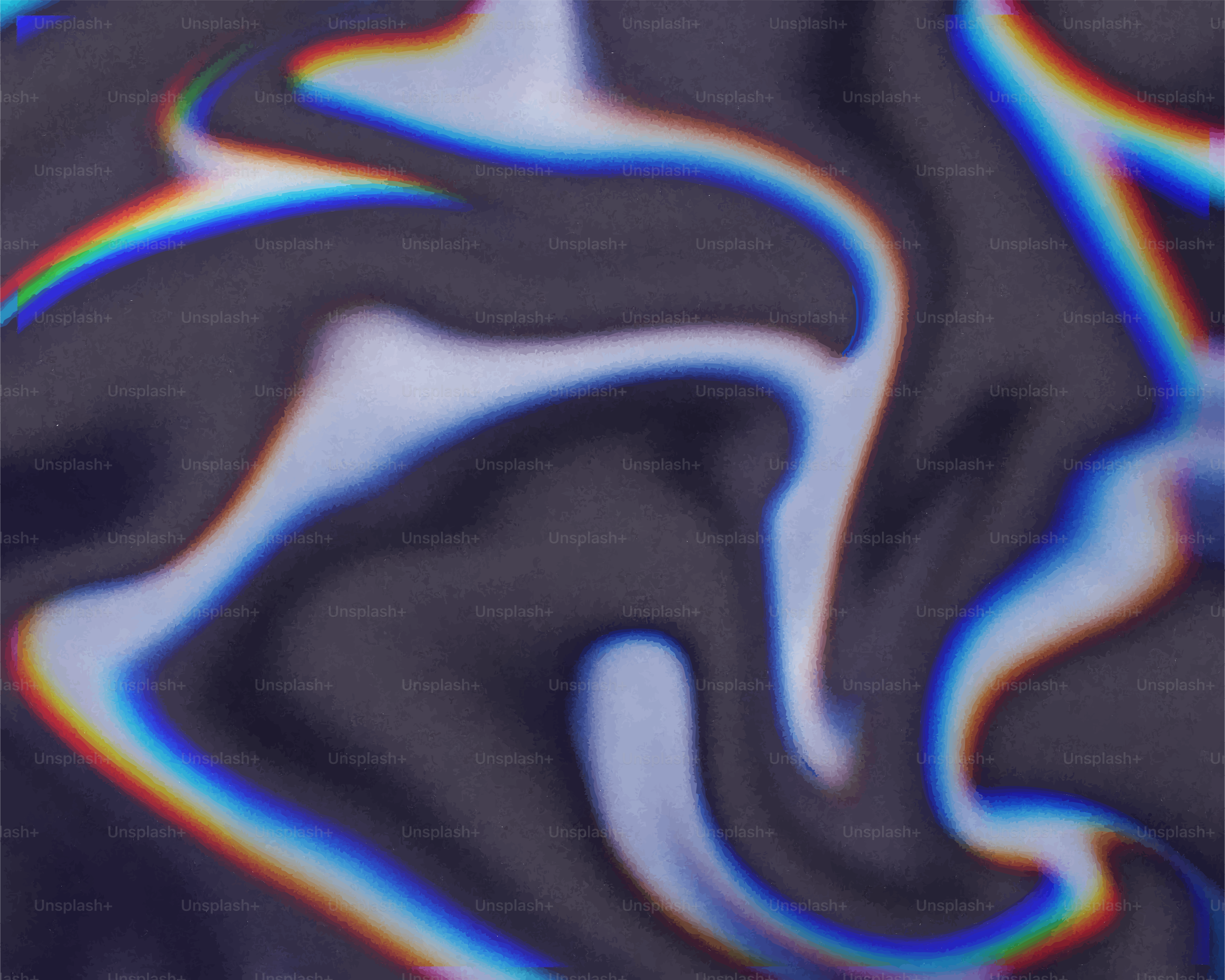 A swirling, holographic background displays vivid colors.