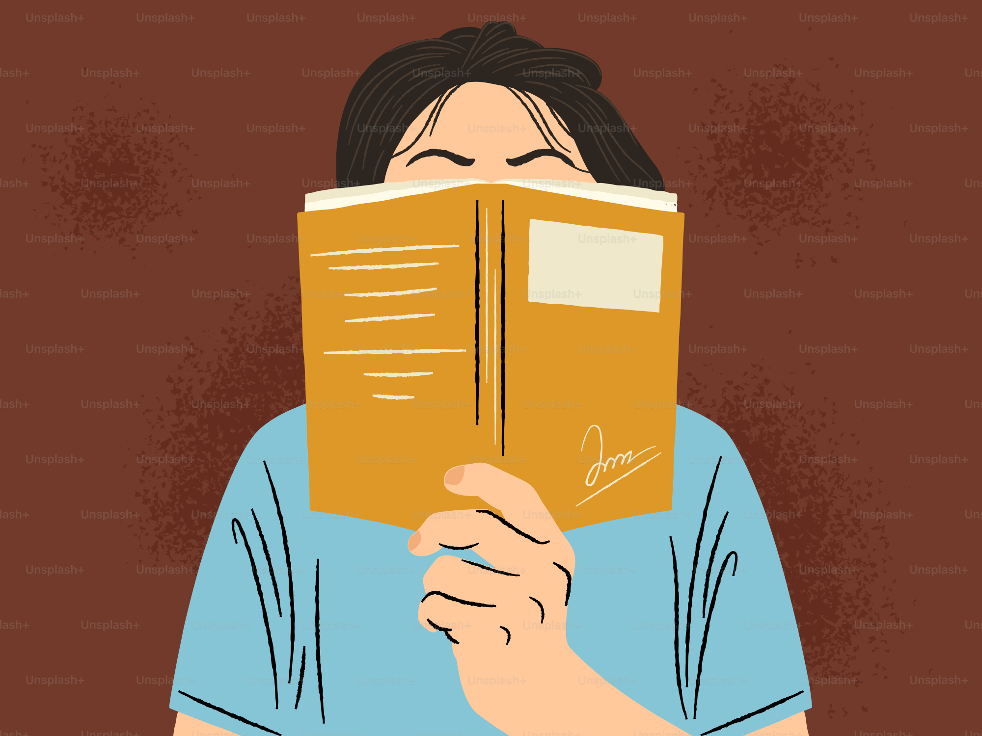 A person is reading a book.